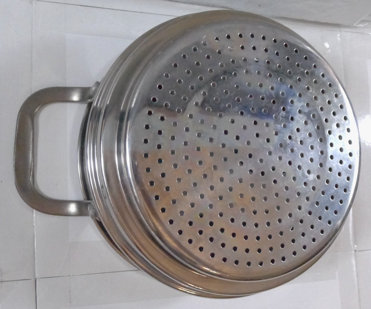 Stainless Steel Steamer Pot Insert 6 3/4″ & 7 3/4″ w/ 2 Handles – J4