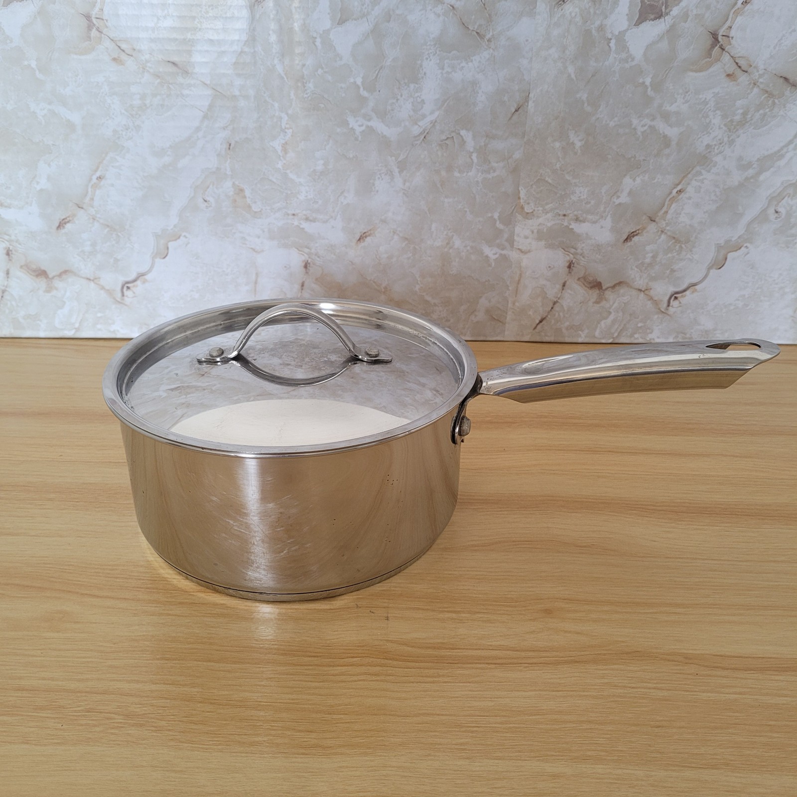 Martha Stewart Everyday 3 Quart Saucepan with Lid Stainless Steel