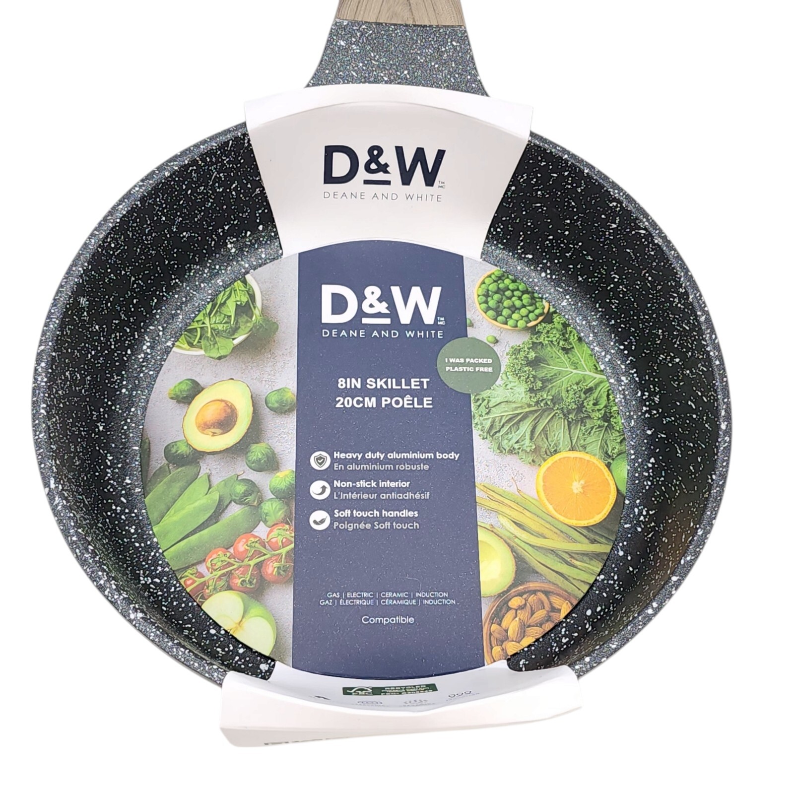 D&W Deane And White Cookware 8inch Frying Pan Skillet Nonstick Interior Charcoal