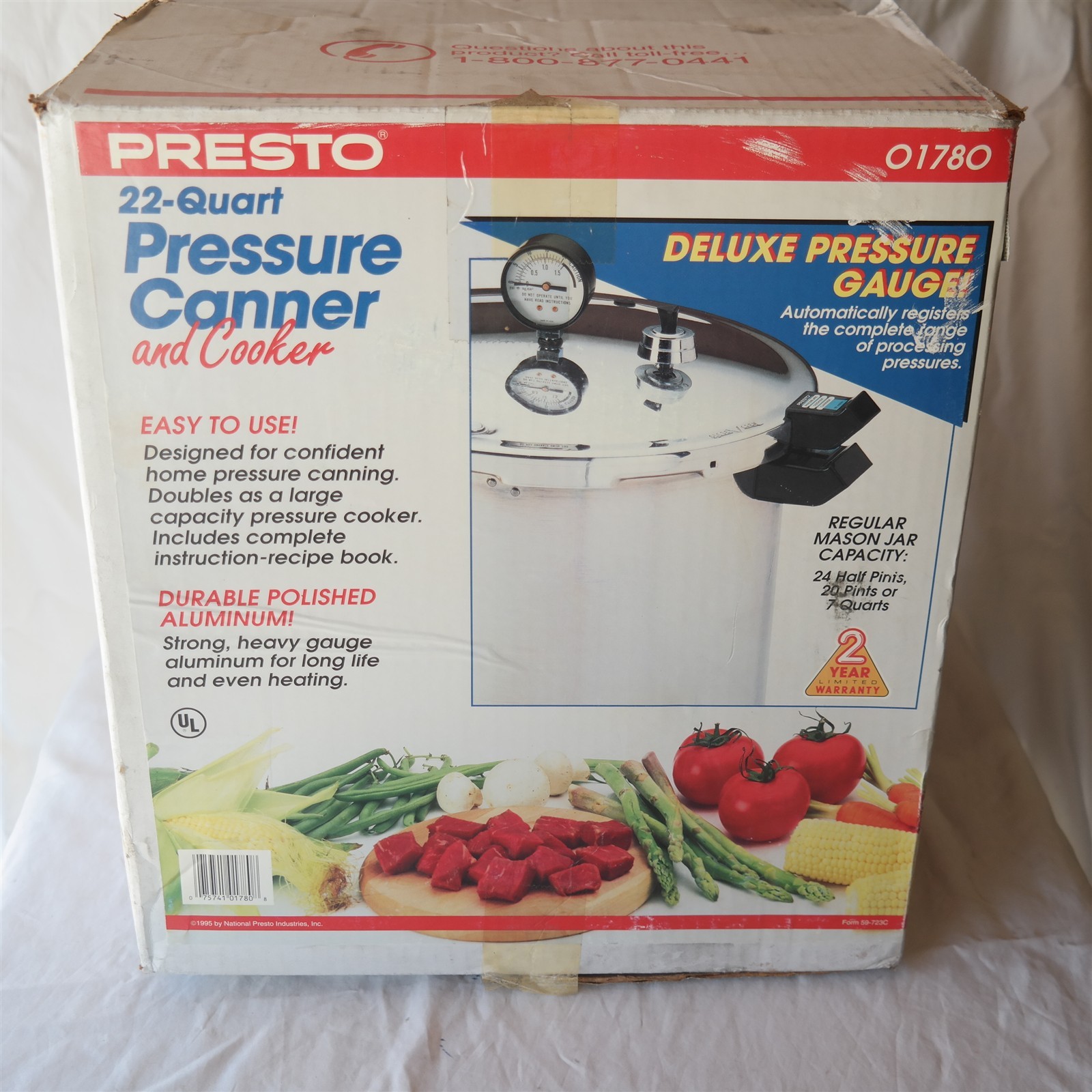 New Old Stock PRESTO 22 quart Pressure Canner & Cooker 01780 NOS