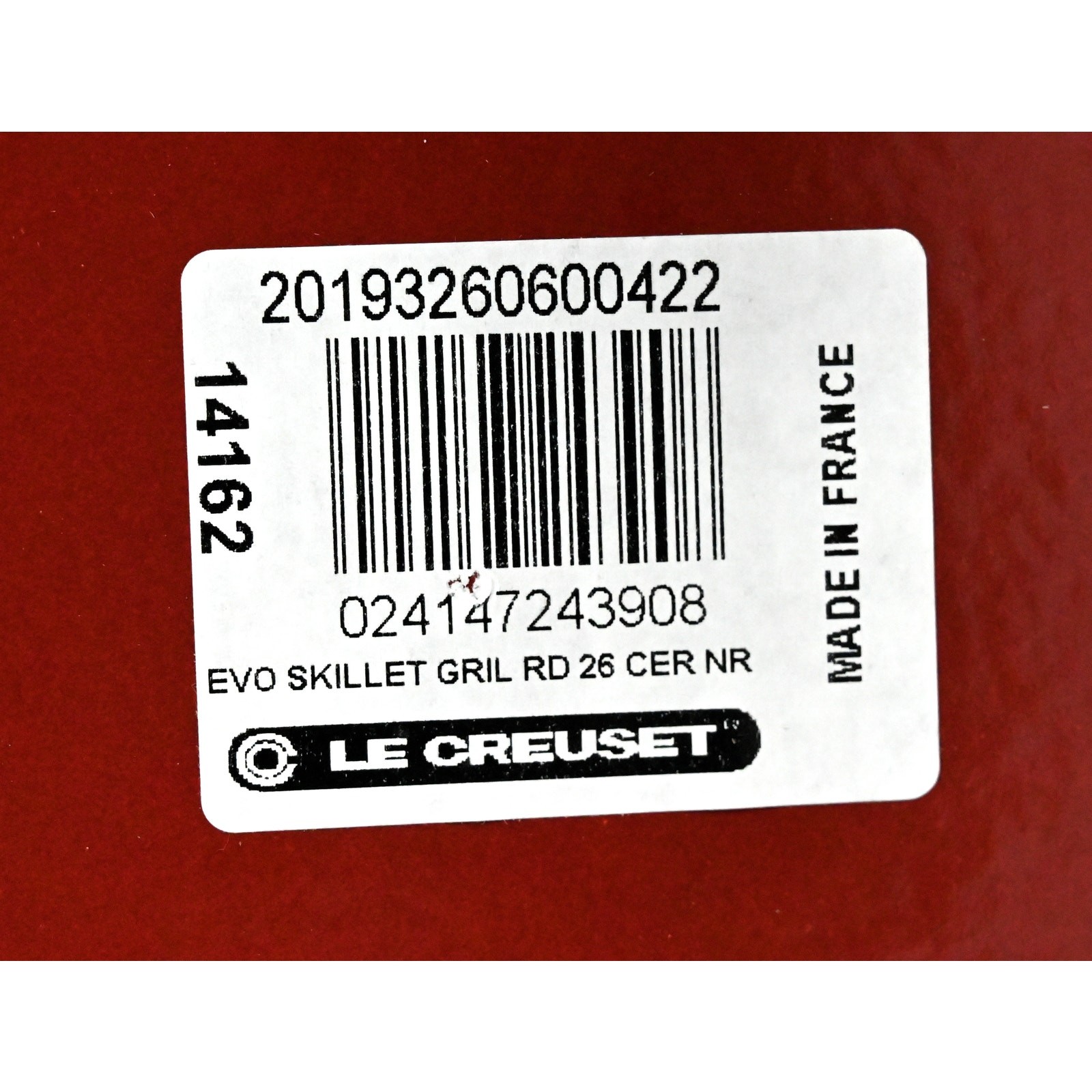 Le Creuset Round Skillet Griddle Pan 10″/26cm Cerise/Cherry Red 1 1/2qt NIB