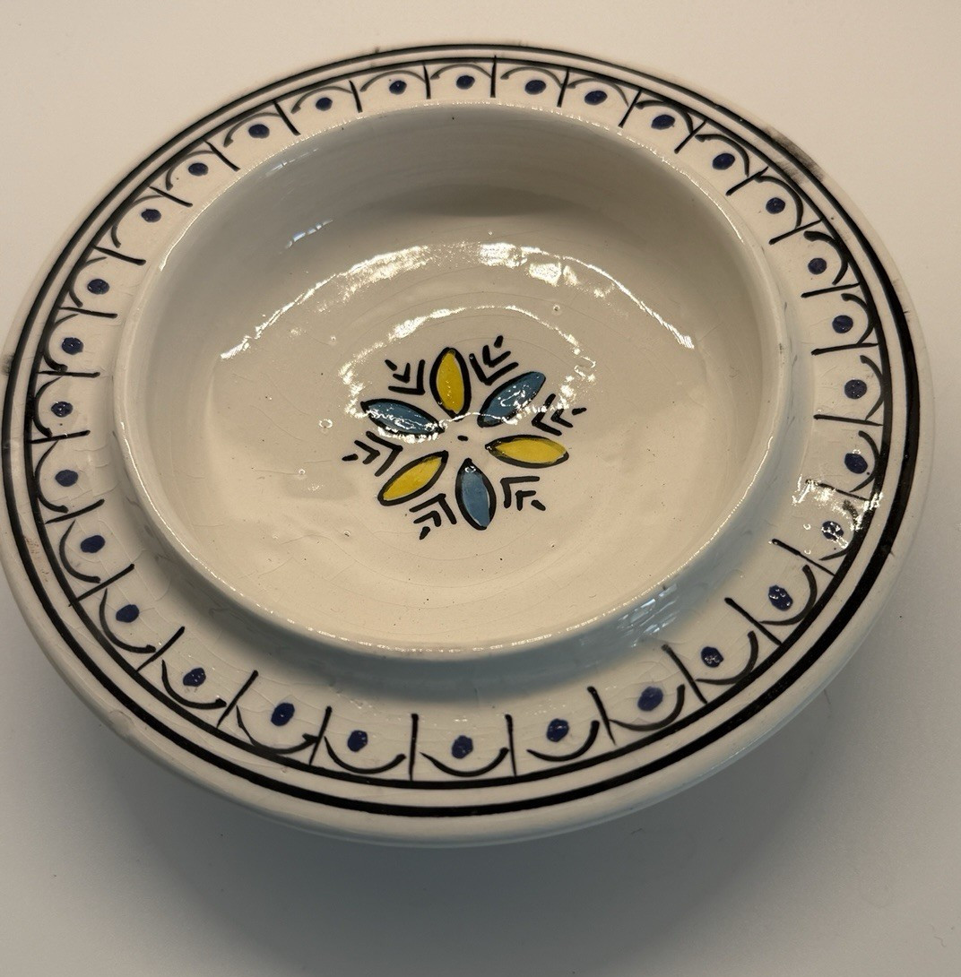 Small to Medium Hand-Painted Ceramic Moroccan Tajine/Tagine