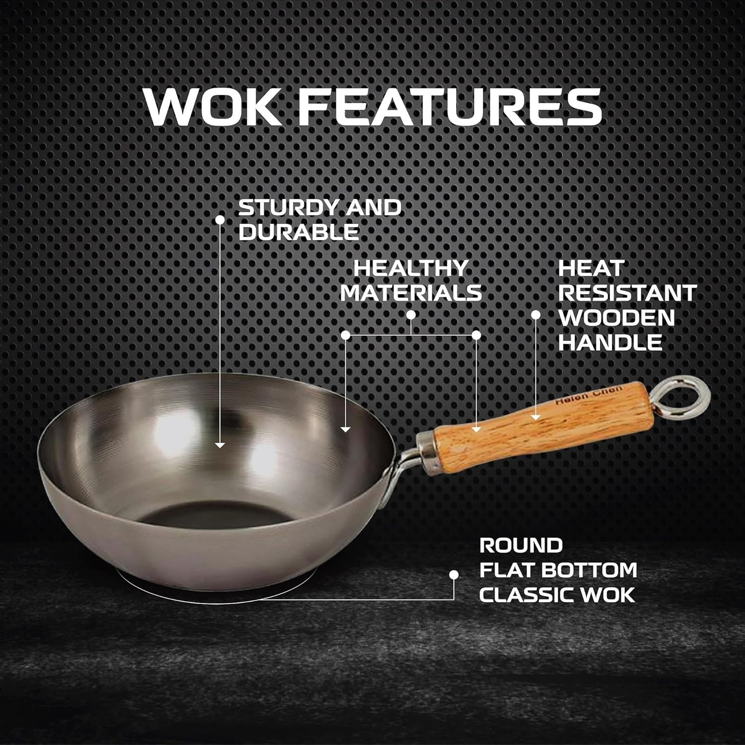 Helen’s Asian Kitchen 8-Inch Wok – Durable Carbon Steel for Perfect Stir Fry
