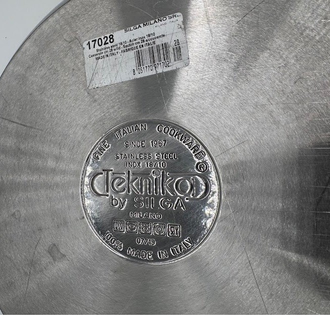 Silga Design Milano Teknika 18/10 Stainless Steel 28cm Casserole Pan with Lid