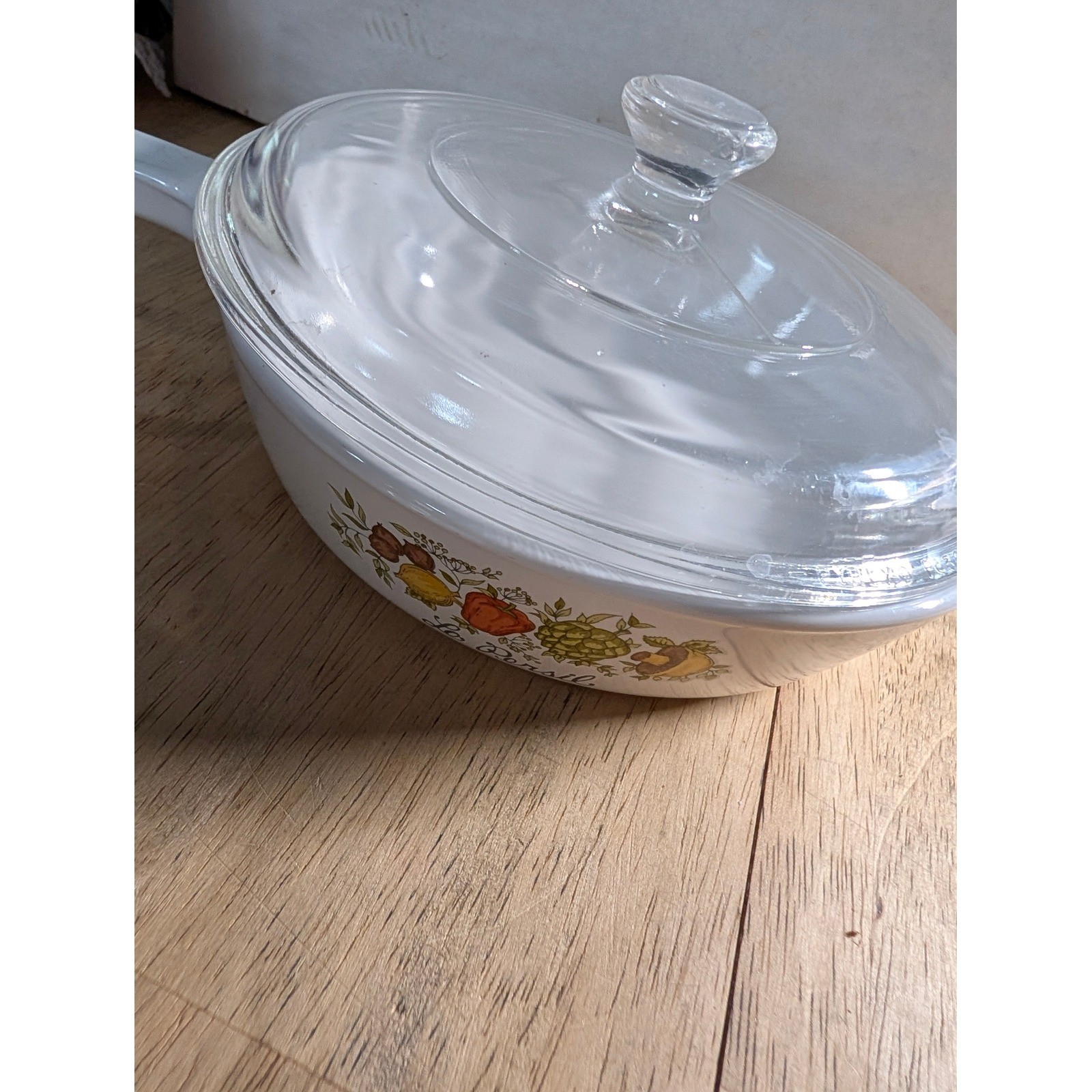 Vintage Corning Ware Spice Life 6.5 Inch Skillet P-83-B with Glass Lid le persil