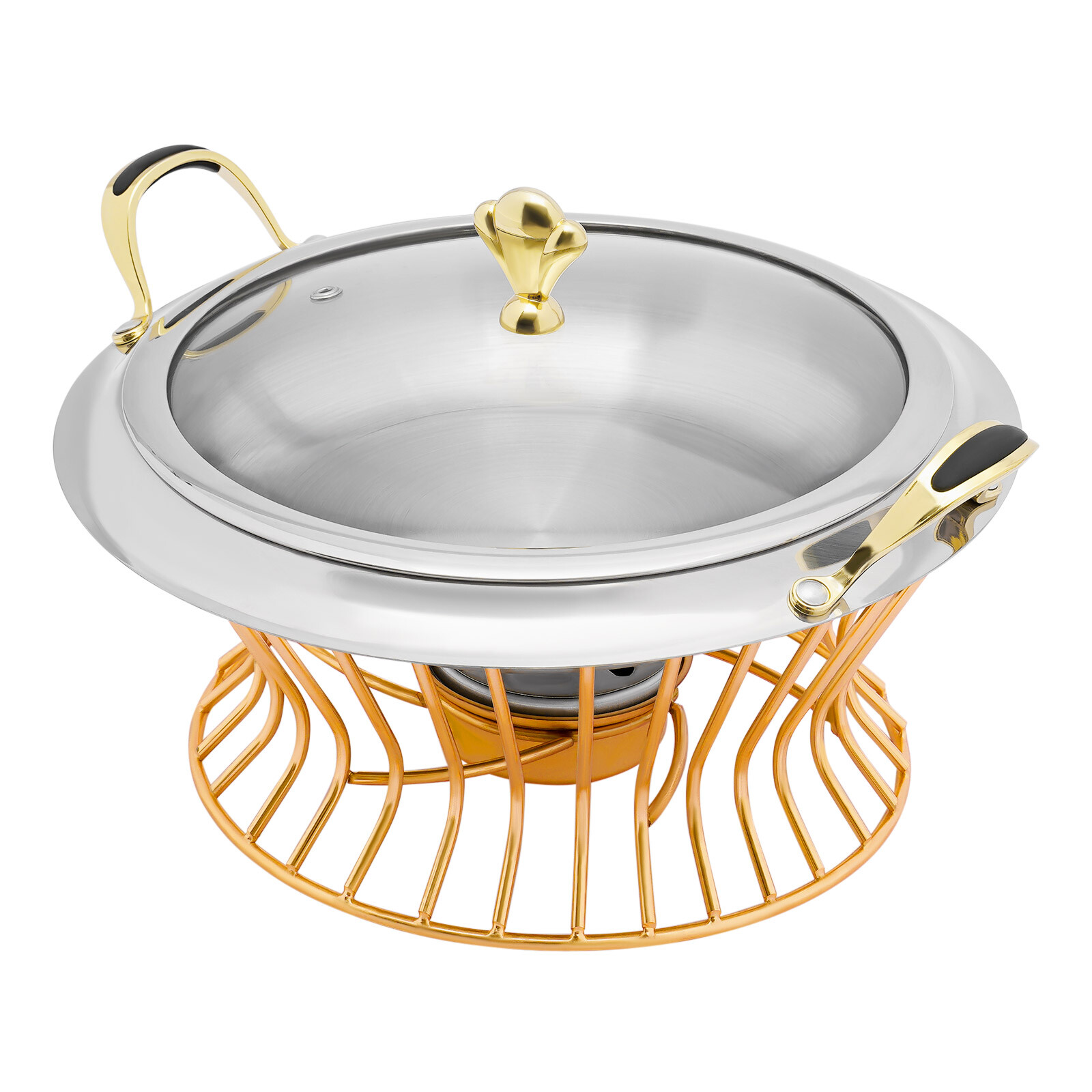 2L Stainless Steel Chafing Dish Buffet Catering Chafers & Warmers W/ Fuel Holder