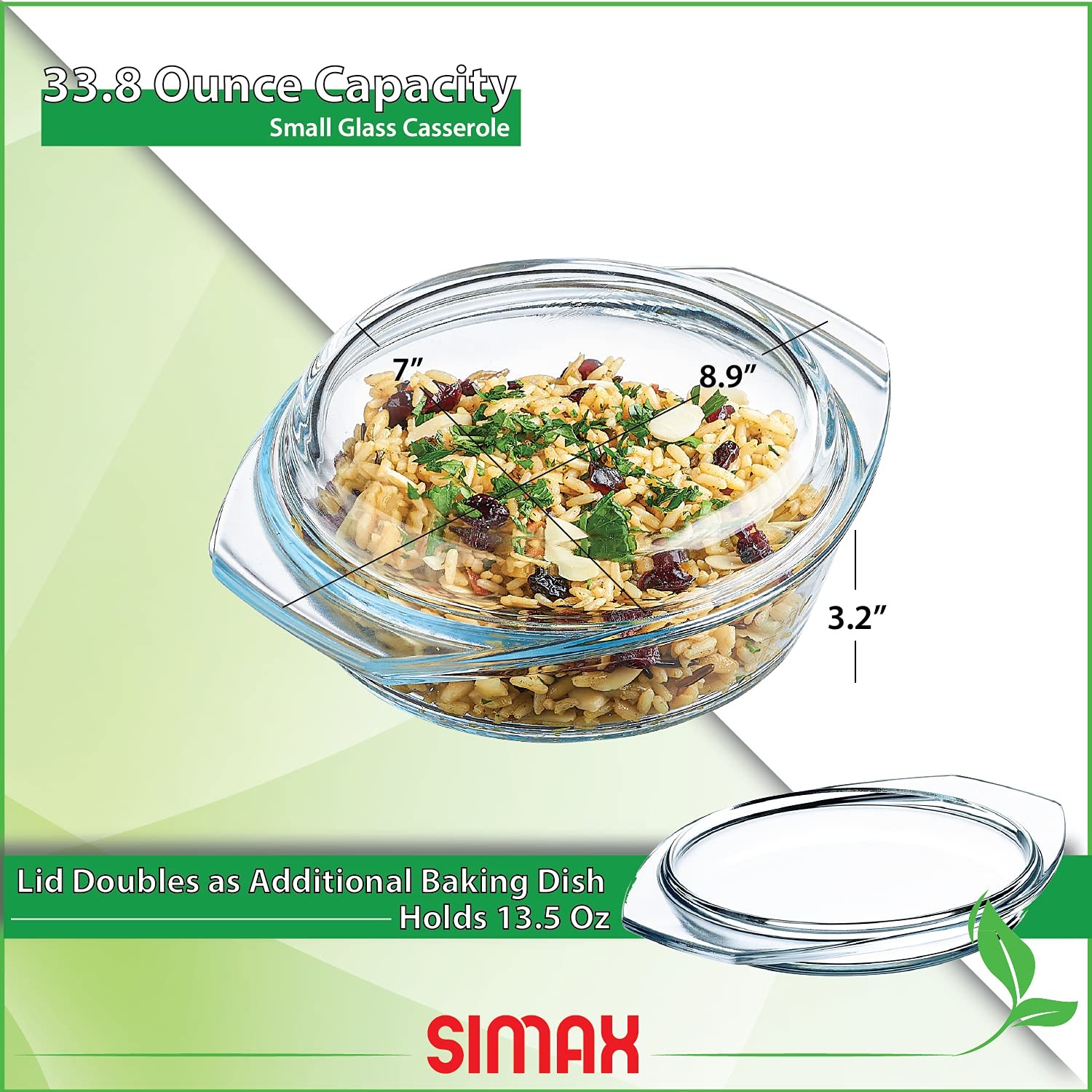 Simax Glass Casserole Dish Clear Glass Round Casserole Dish Lid And Handles 1
