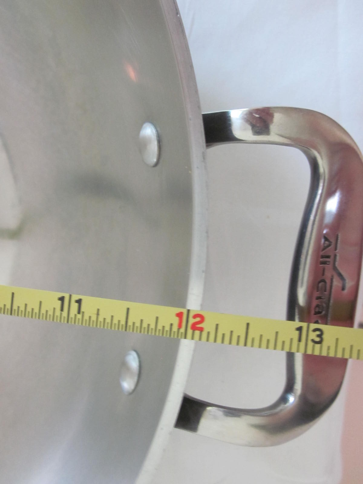 All Clad LTD 12 Stainless Steel Stir Fry Wok Pan Flat Bottom Beautiful Condition