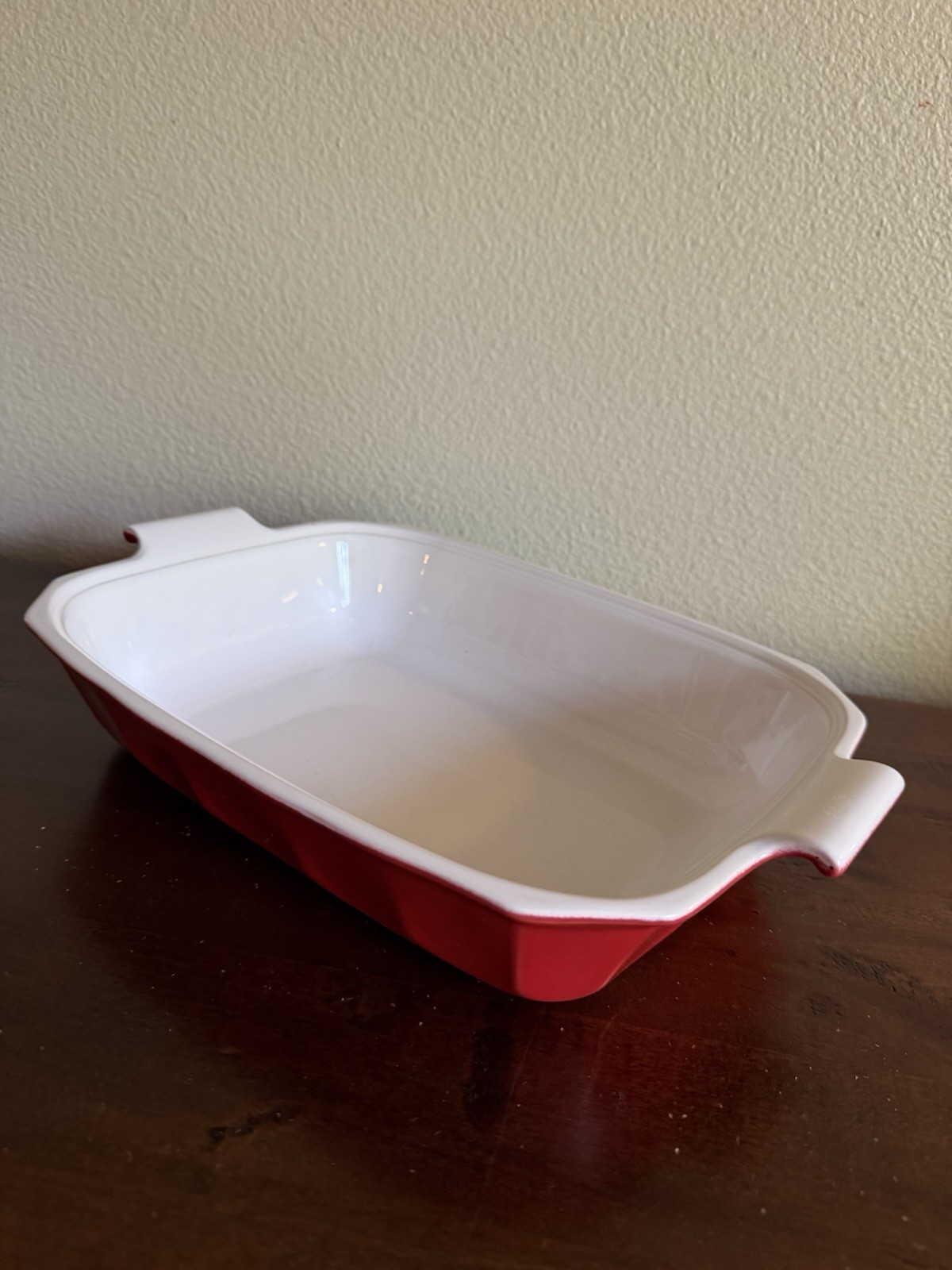 Emile Henry Williams Sonoma Red Stoneware Casserole Dish 9 x 13 Modele Depose
