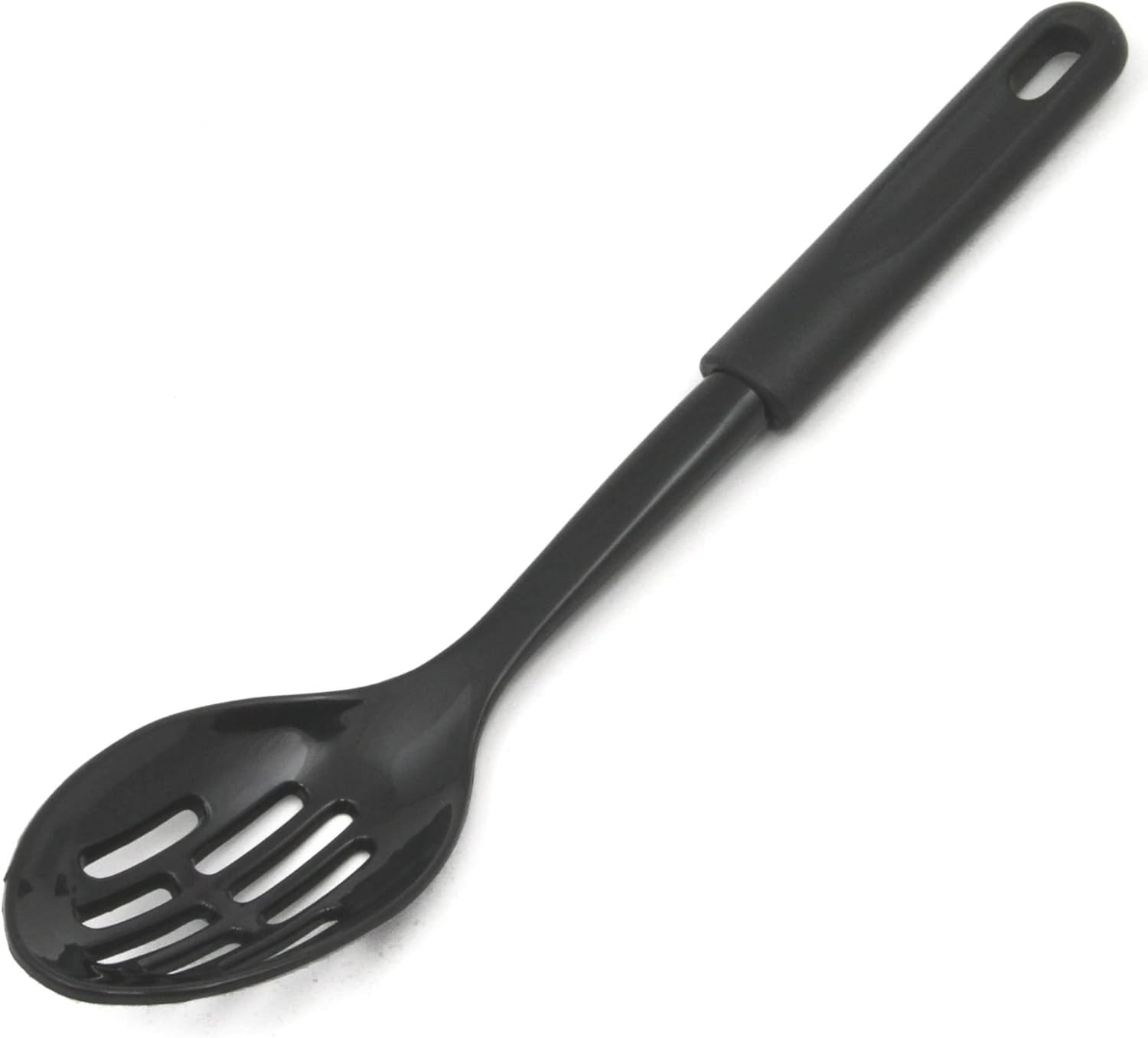 Basic Nylon Slotted Spoon, 11.5 inch, Bla