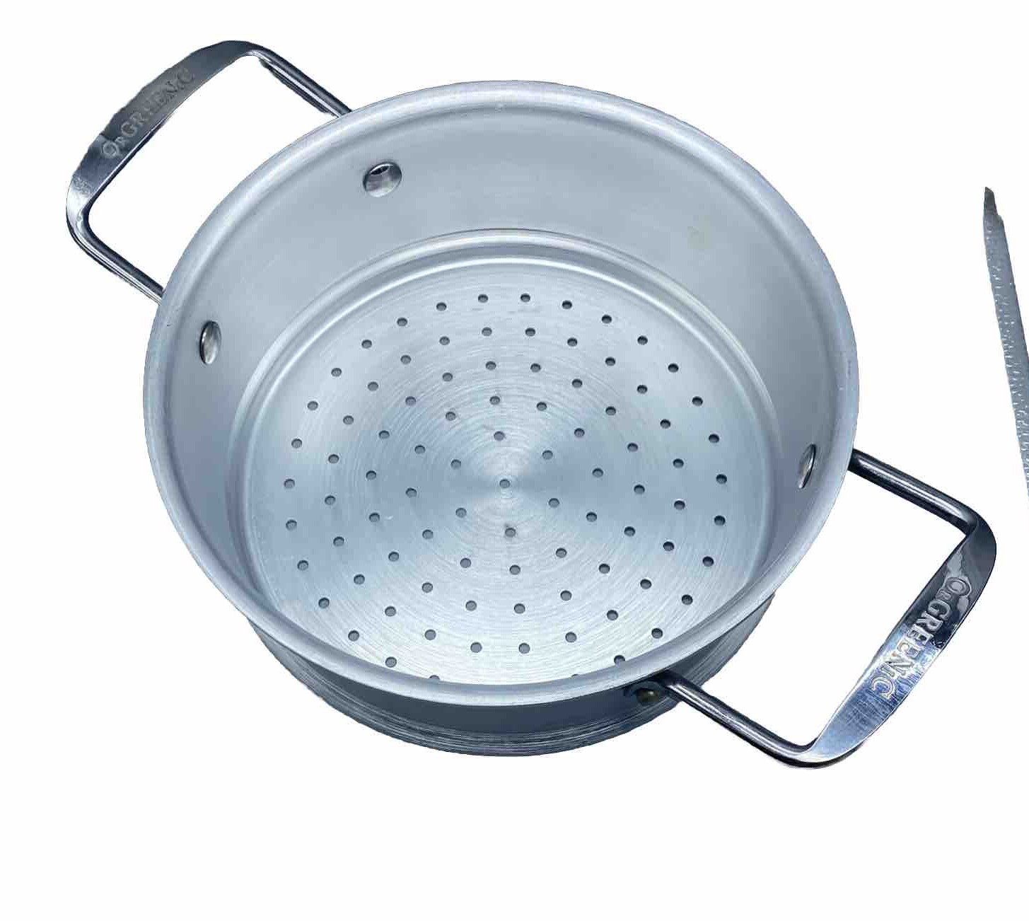 OrGREENic Quality Aluminum Steamer Strainer Collander Insert Cookware Handles