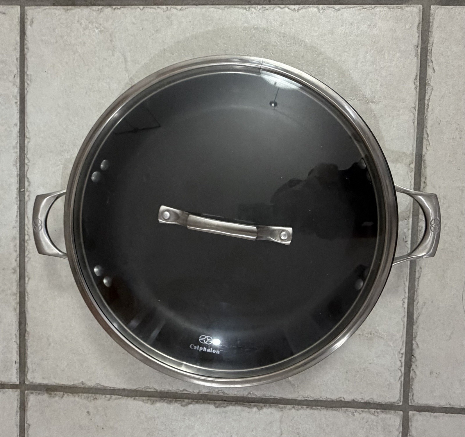 Calphalon Unison Sear 12″ Nonstick Saute Pan w/ Lid Dual Handles Dishwasher Safe