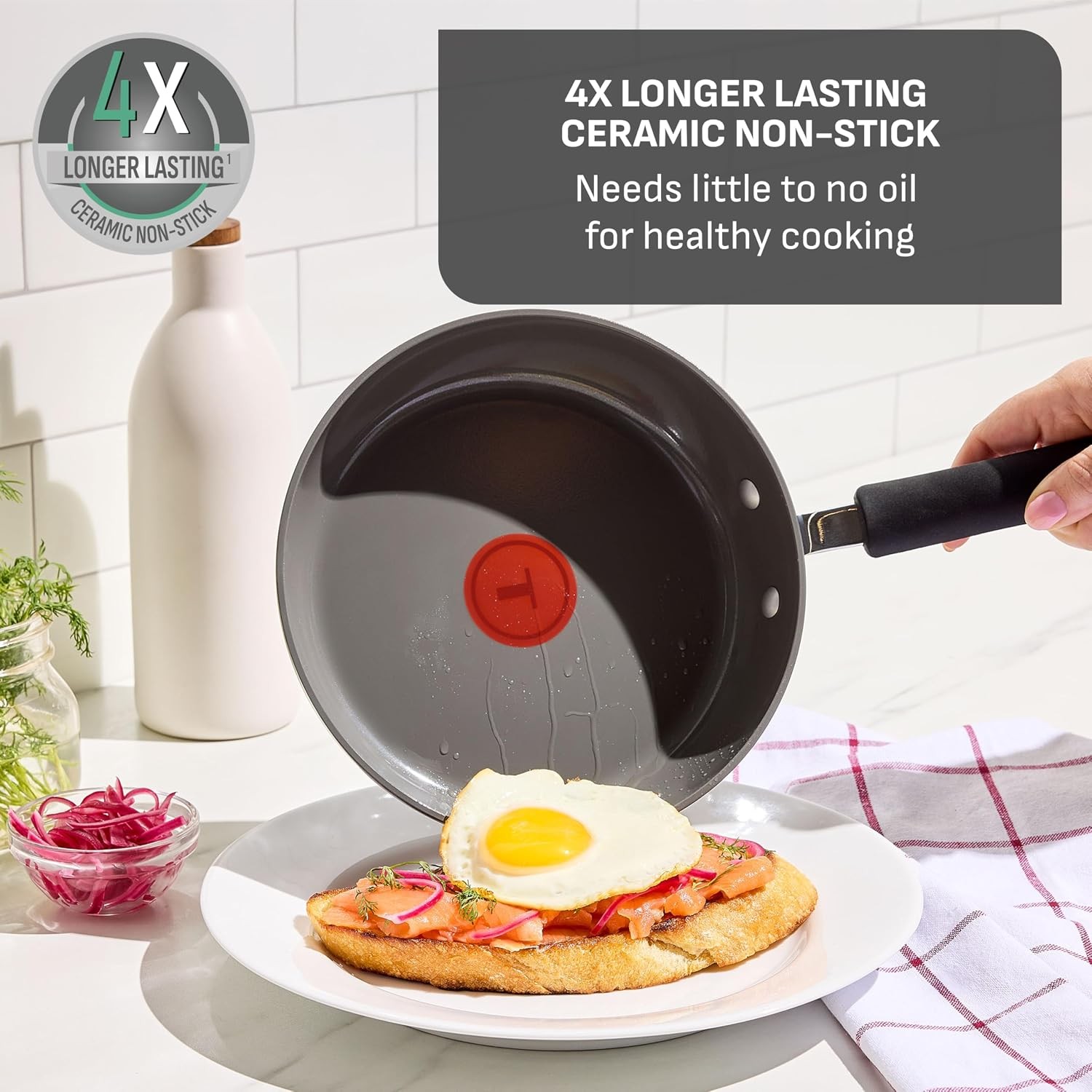 Ultimate Hard Anodized 12-Piece Ceramic Nonstick Cookware Set, Oven Safe Up to