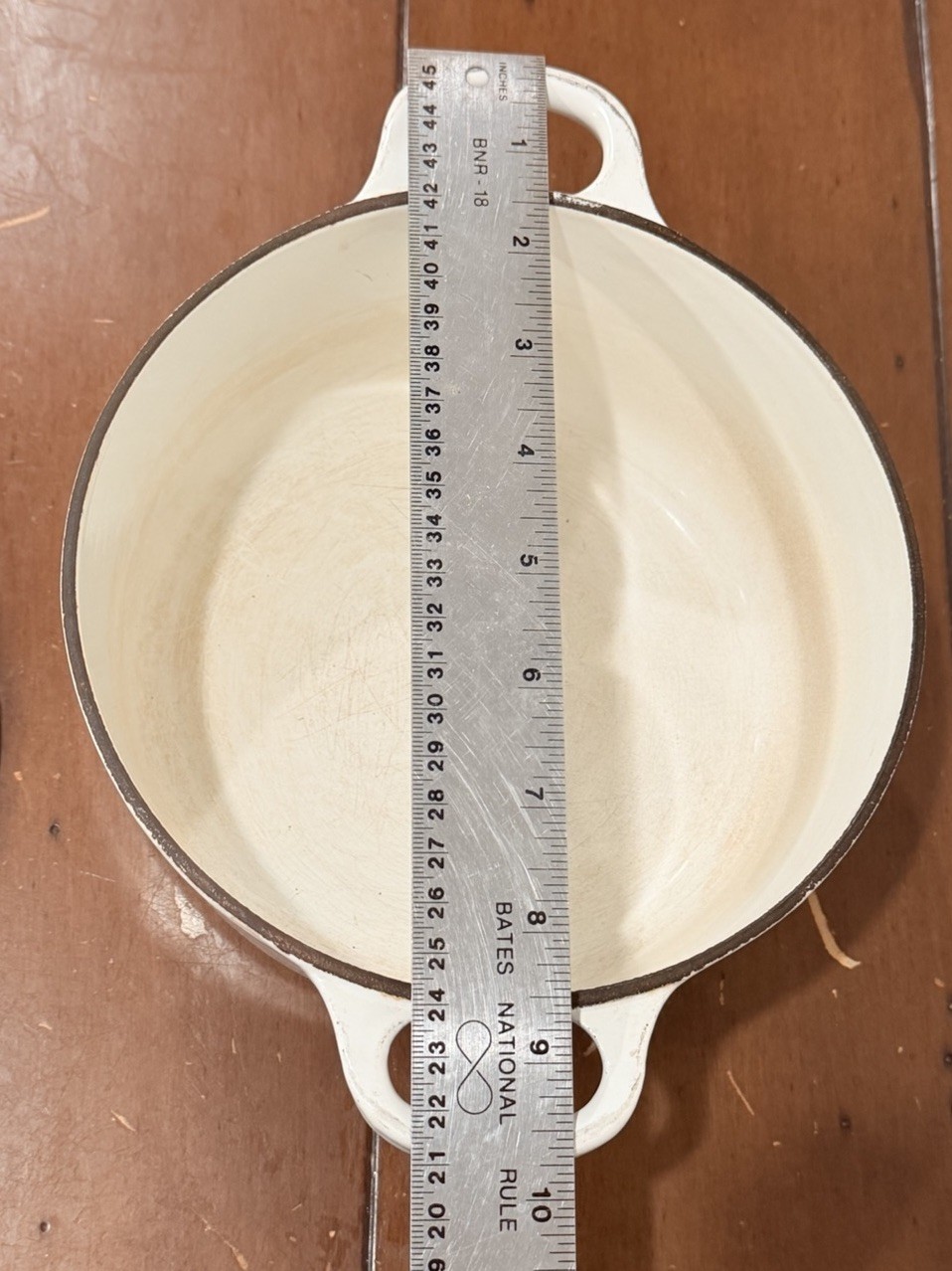 Vintage Le Creuset 18 Dutch Oven 2 Qt White Cast Iron France