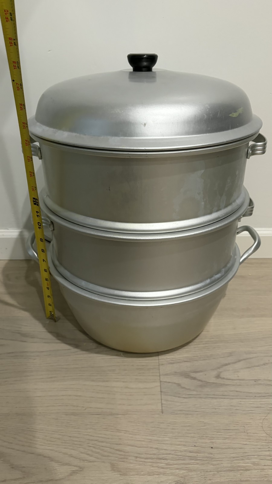 14-inch Aluminum Steamer Set Three-Tiered (Commercial Sized)