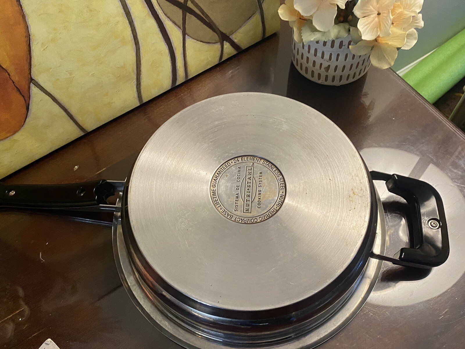 NUTRI-STAHL 24 ELEMENT, 10″ Nutri Thermic Base SAUCEPAN/ SKILLET WITH LID