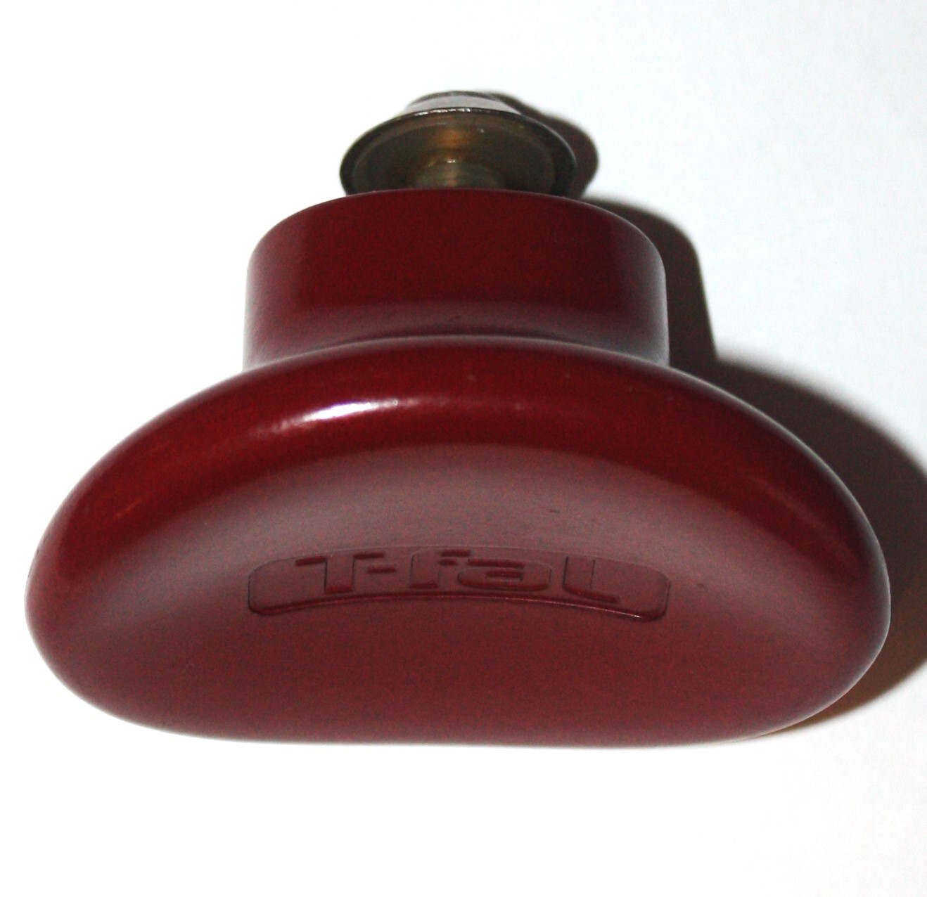 T-Fal Replacement RED OVAL KNOB For Glass Lid. VG Cond. W/ Screw and Washer. OEM