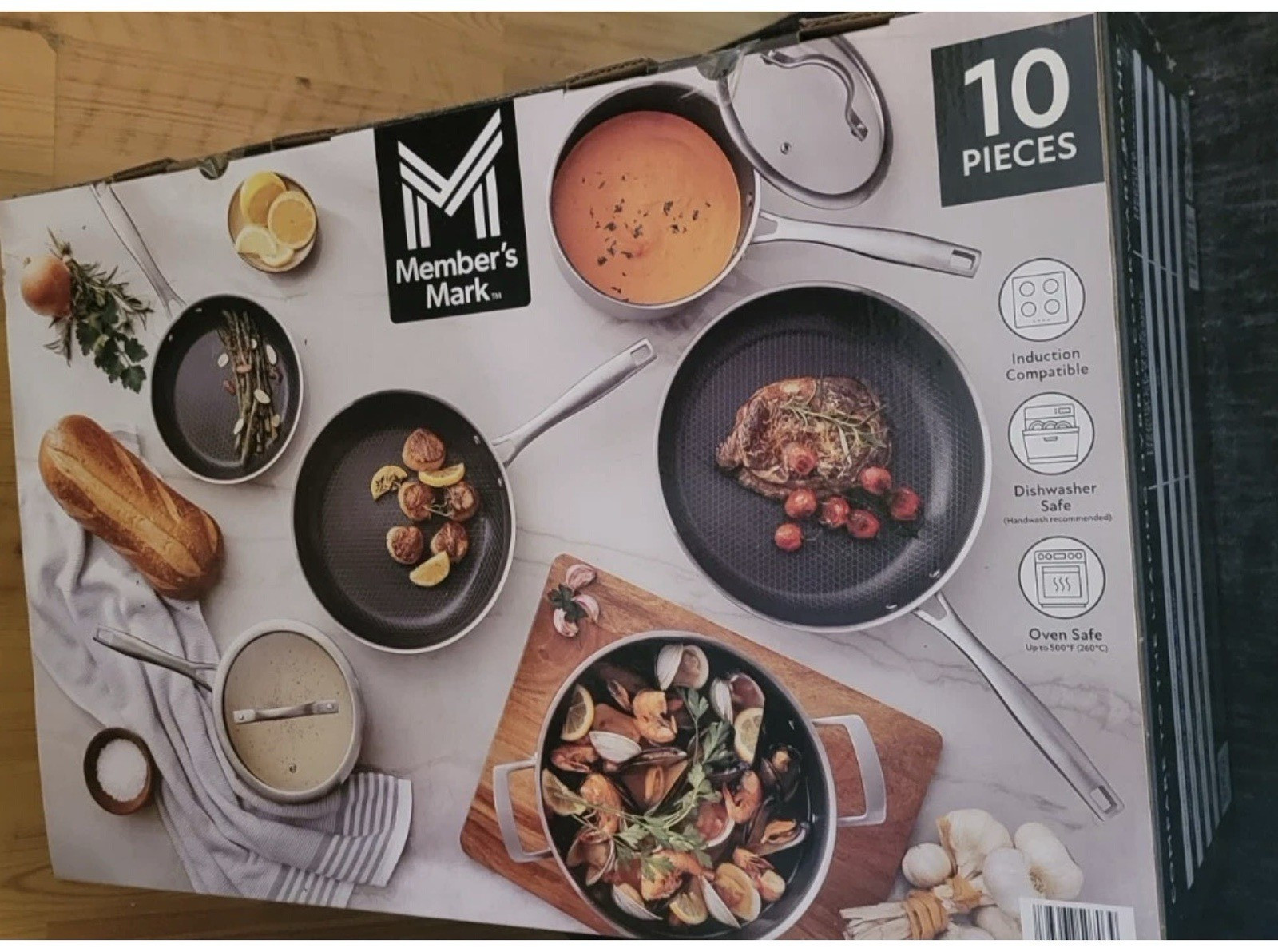 Member’s Mark Hybrid Clad Ceramic Non-Stick Induction Cookware Set 10pc