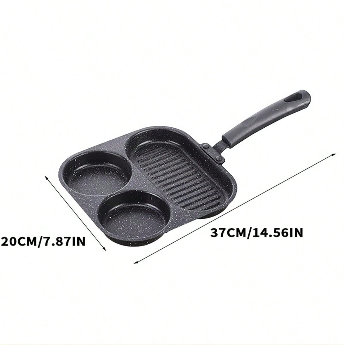 Non Stick Frying Pan Cast Iron Ultra Durable Scratch Resistant 3 in 1 Cookware