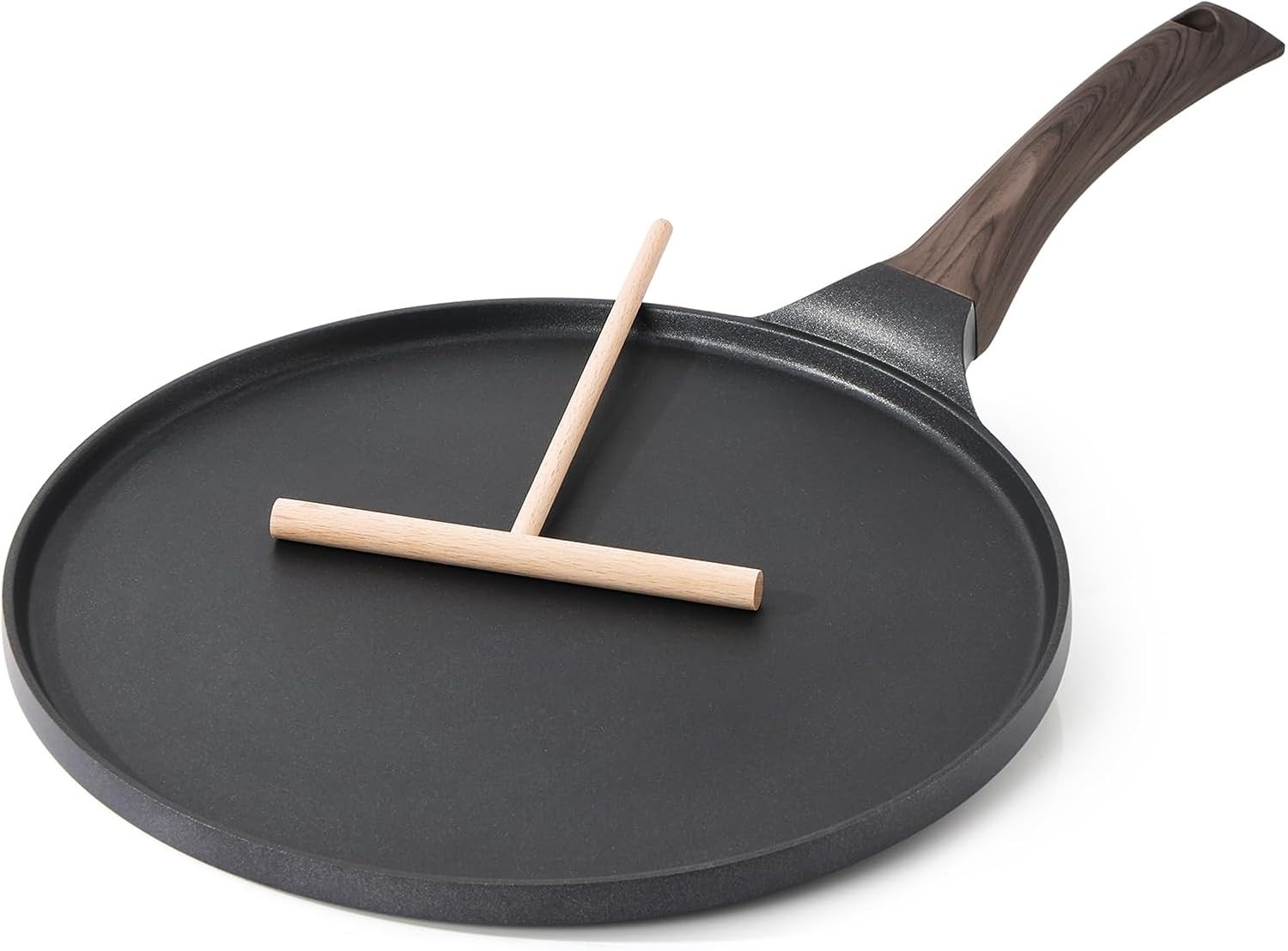 12-Inch Nonstick Crepe Pan with Swiss Granite Coating & Stay-Cool Handle
