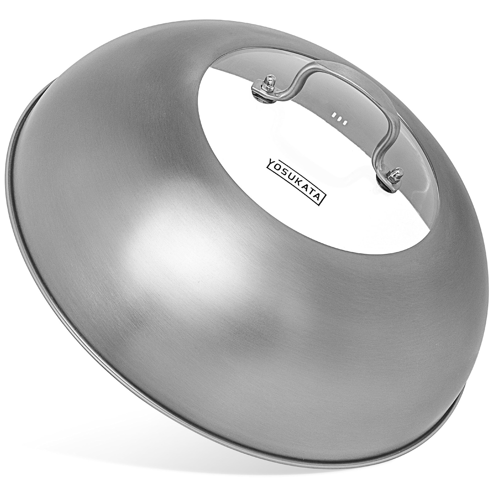 Wok Lid 12.8 In for 13.5-In Wok – Premium Stainless Steel Cover with Tempered…