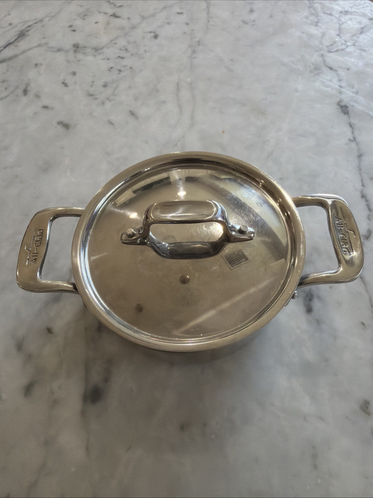 All-Clad Stainless Steel Mini Dutch Oven Cocotte Pot with Lid .5 Qt 89 205-3142