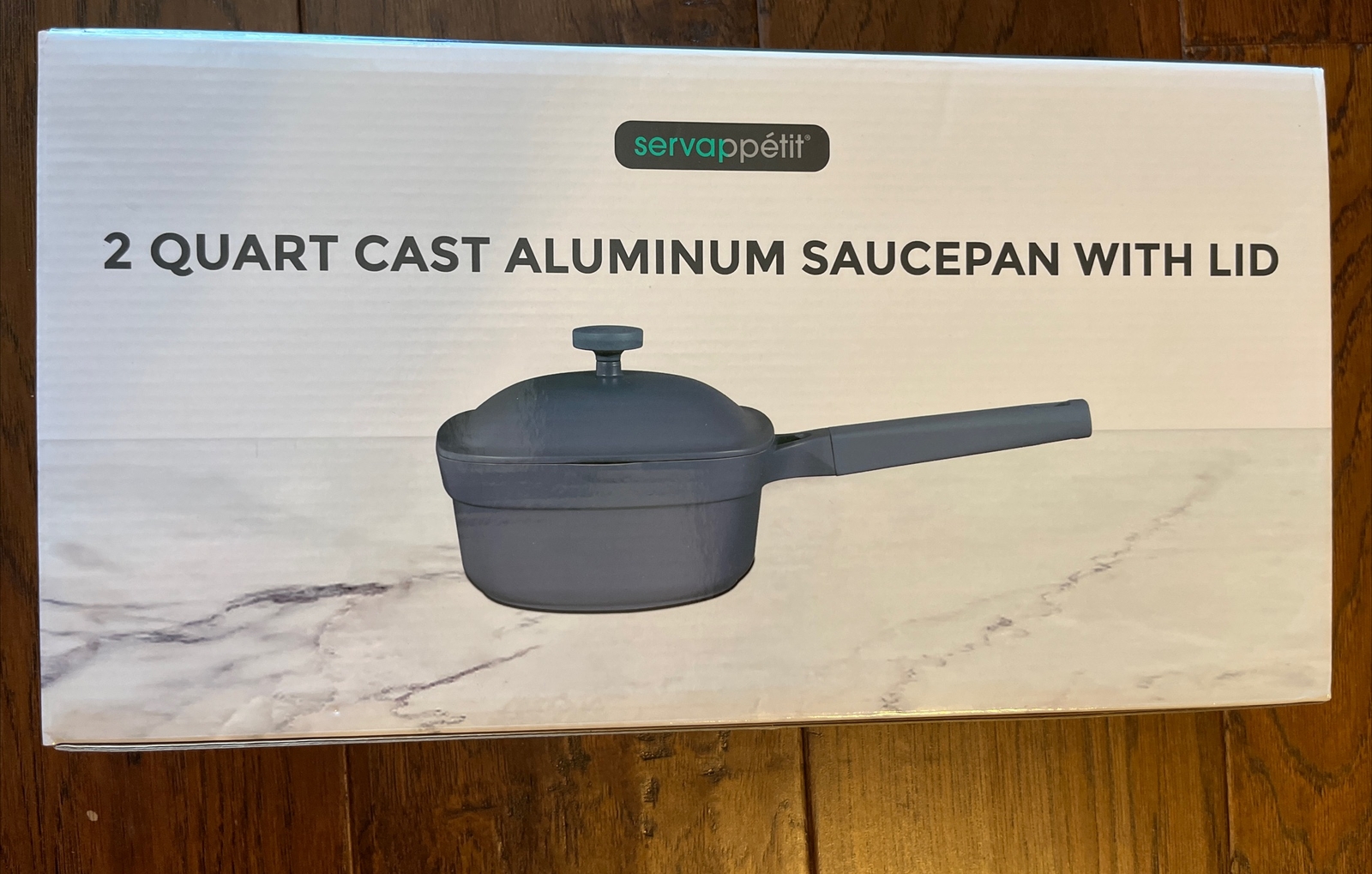 2 Quart Cast Aluminum Saucepan With Lid High-quality Servappetit Blue Sauce Pot