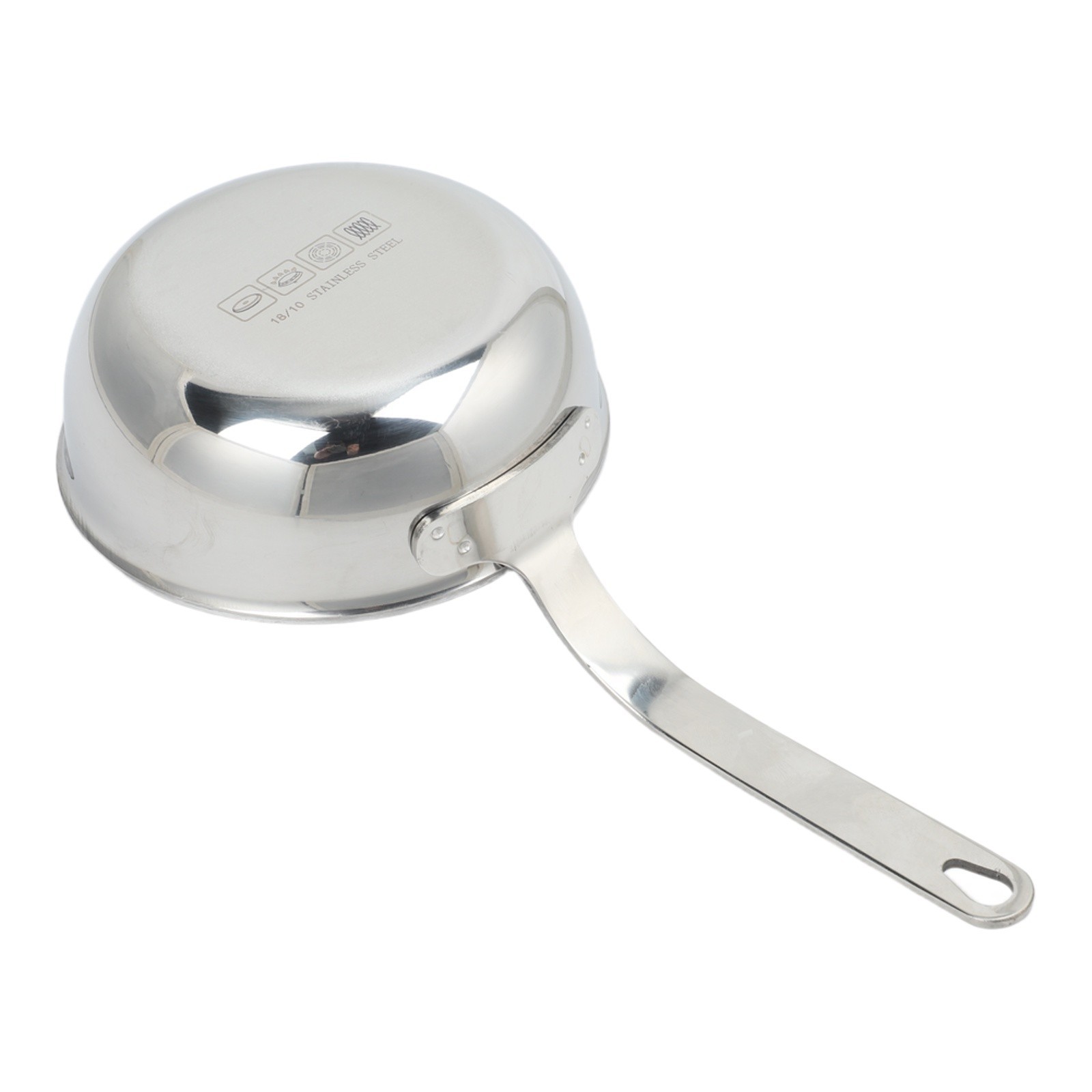 Small 5 Inch Stainless Steel Egg Pan for Cooking Omelets and Melting Butter