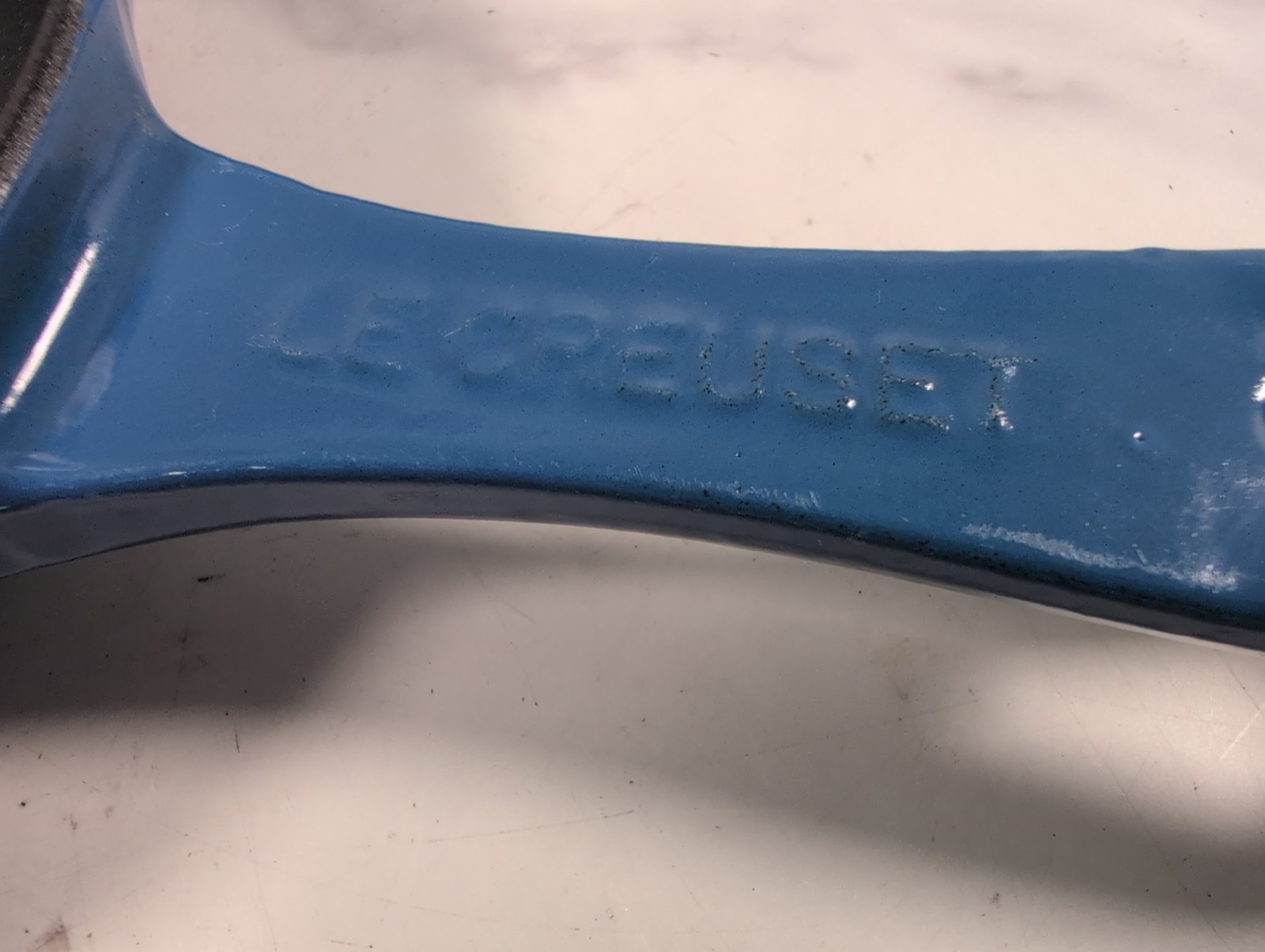 Le Creuset Multi-Function #22 Saucepan Pot & Skillet Pan Lid Blue Cast Iron