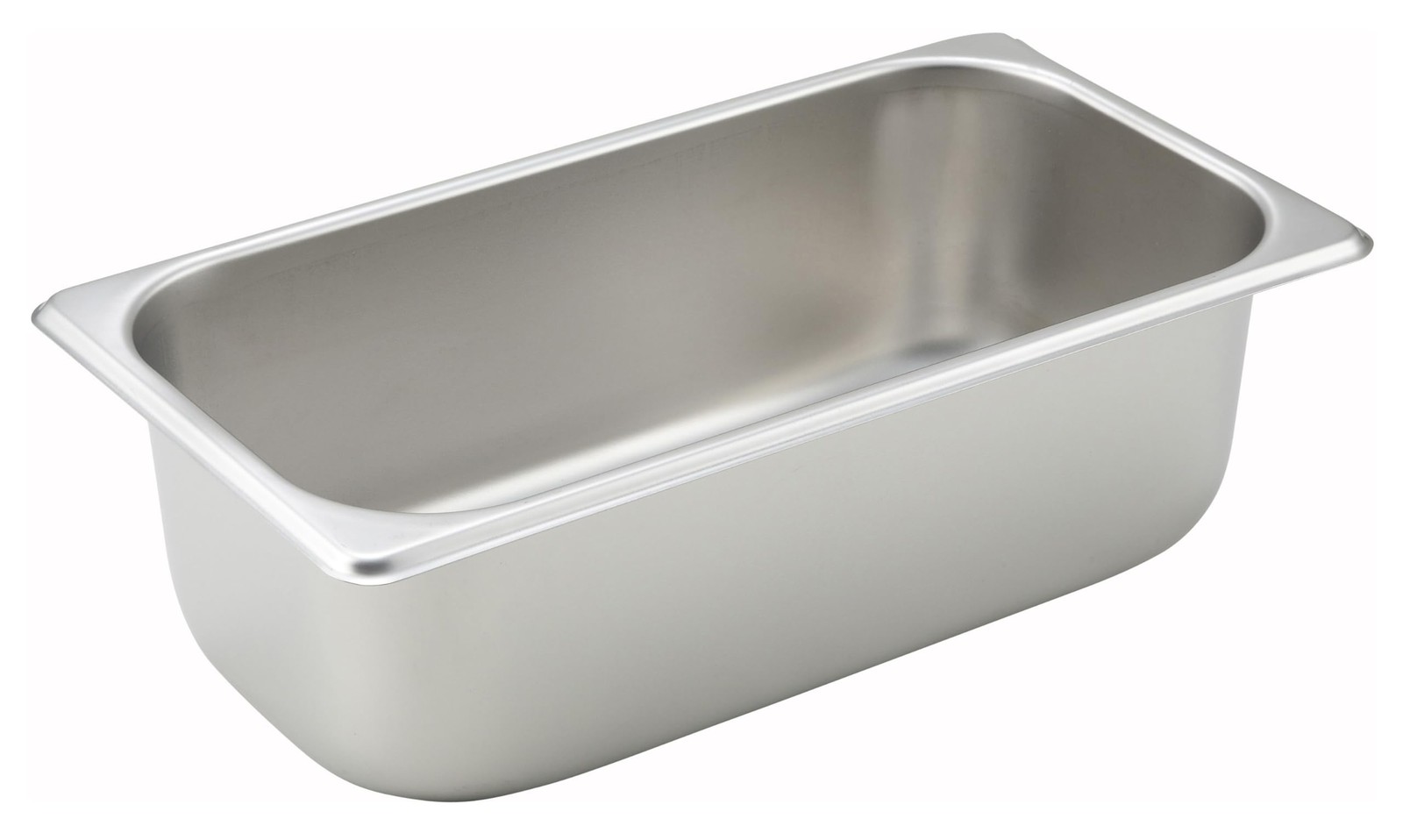 Medium Stainless Steel Steam Table Food Pan 12.75x7x4 Inch 1/3 Size 4 In Deep