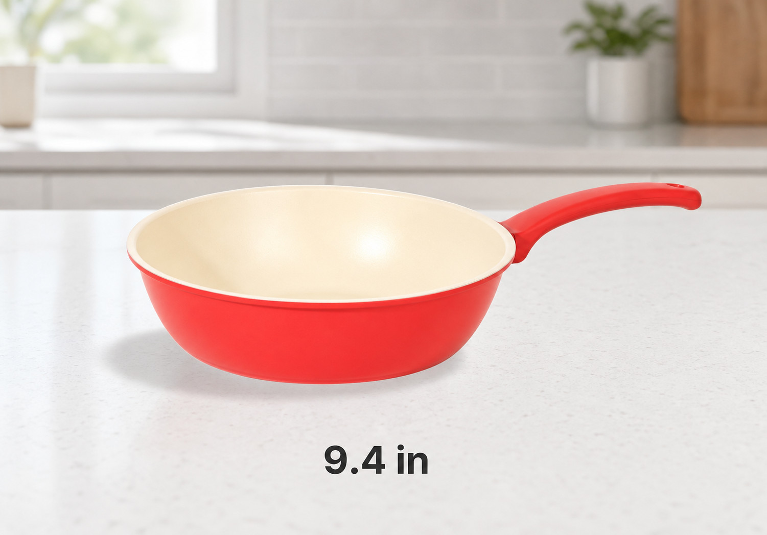 Made in Korea 9.4-Inch IH Induction Nonstick Wok Pan