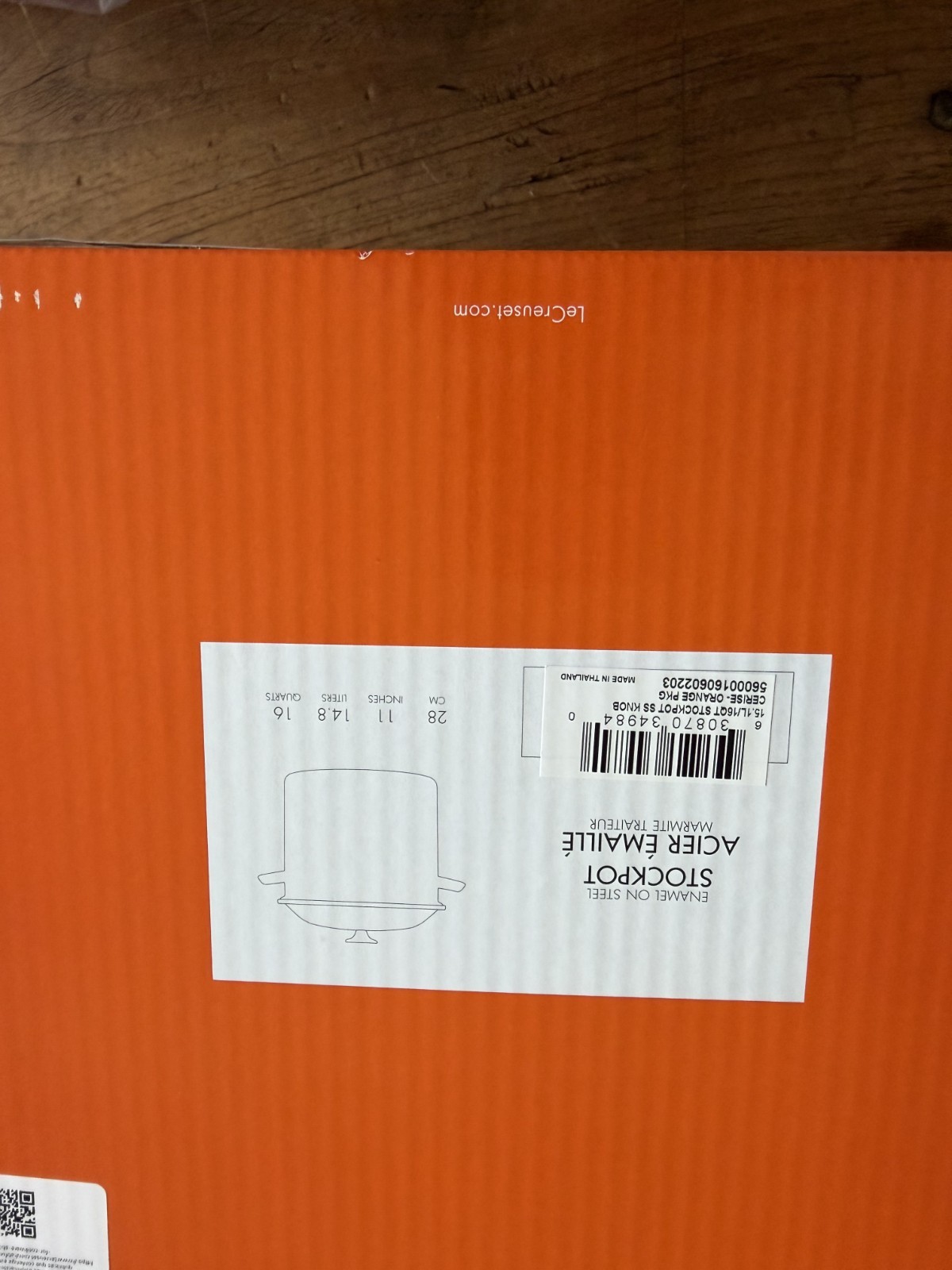 Le Creuset Enamel On Steel 16. qt 28 cm Stockpot Cerise Cherry Red NEW NIB