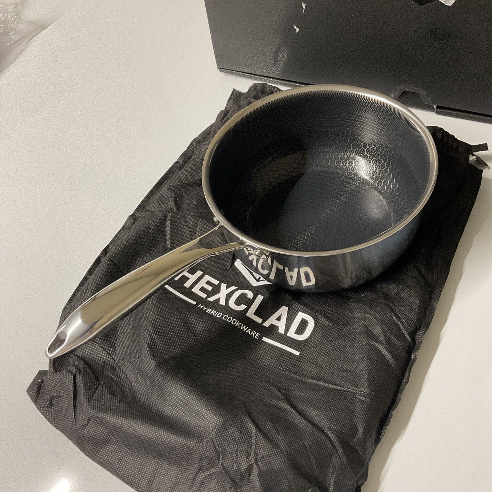 HexClad Hybrid Nonstick 6 Piece Sauce Pan Pot Cookware Set 2qt 3qt 8qt W/ Lids