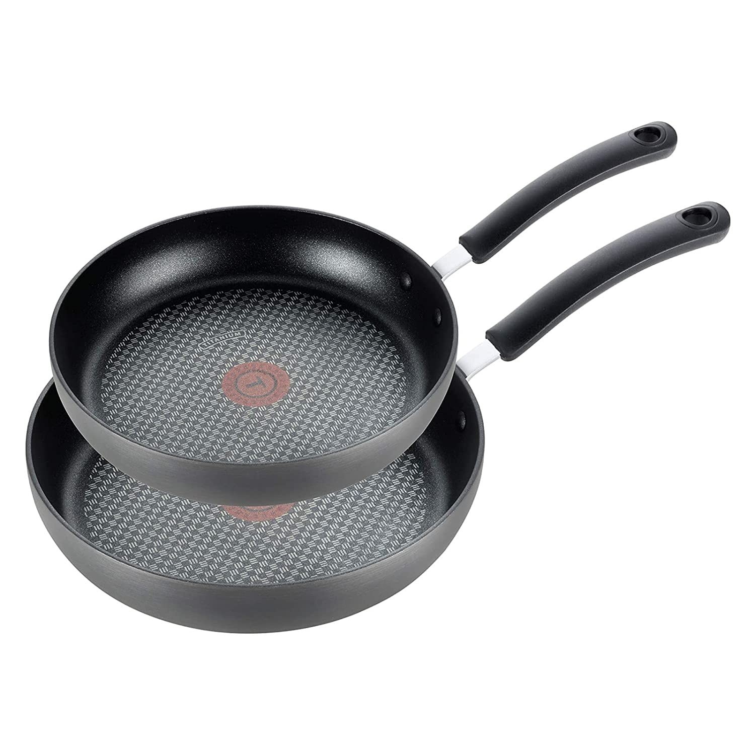 T Fal Ultimate Hard Anodized 2 Piece Nonstick Fry Pan Set Gray Cookware