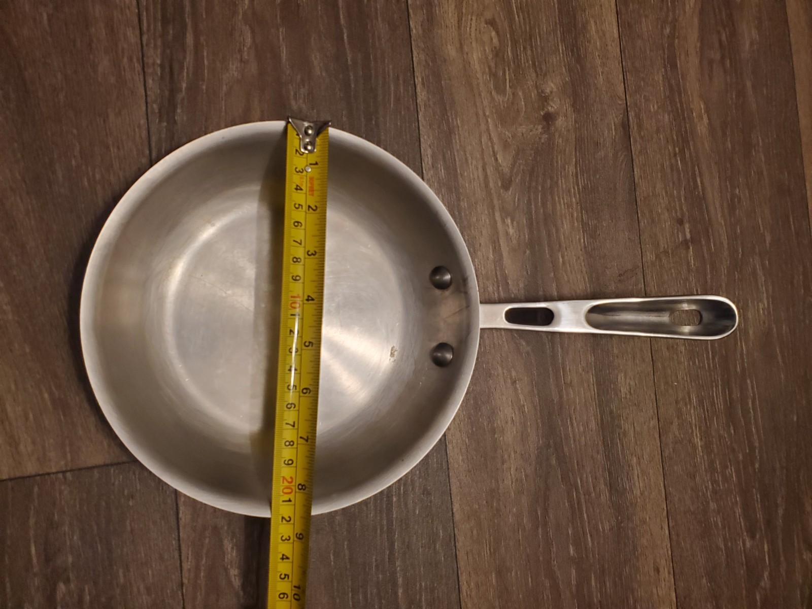 2 pieces all clad copper core frying pans 12″ & 8 “