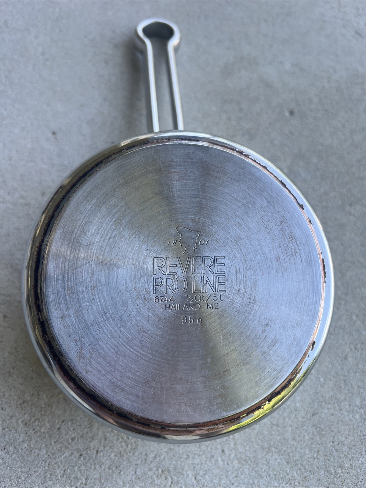 Revere Ware Pro Line 1/2 QT 1/2 L Stainless Steel Saucepan No Lid 6744