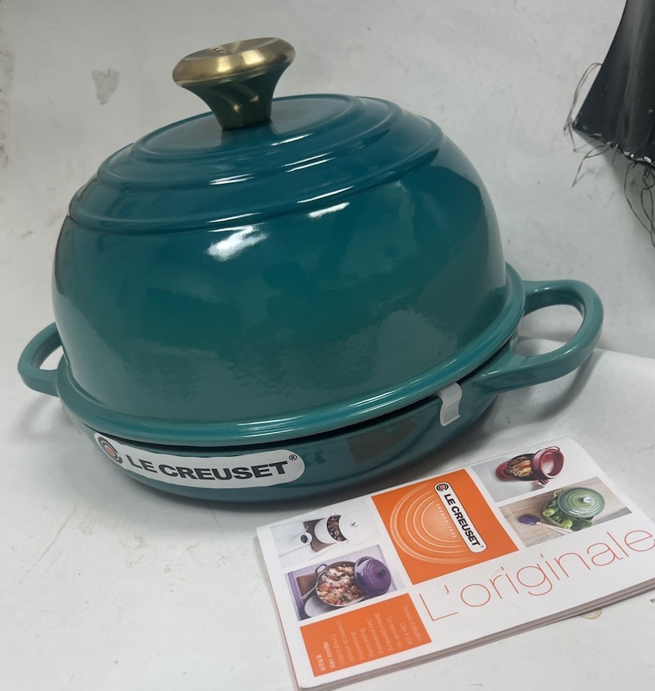 NEW Le Creuset Enameled Cast Iron Bread Oven 1.75 Qt Riviera Bake Pan France