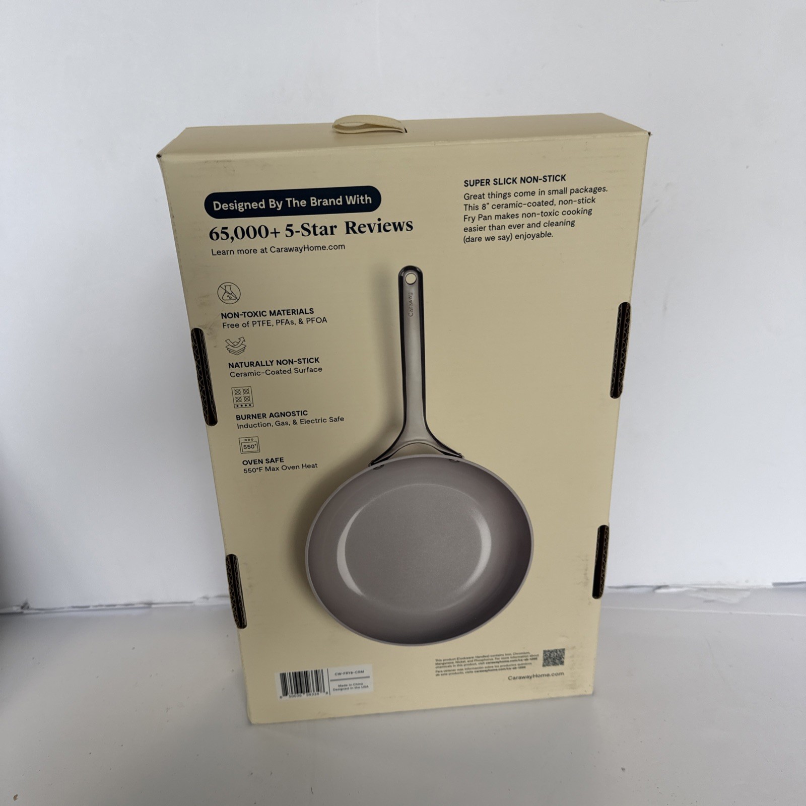 Elegant 8″ Nonstick Ceramic Mini Fry Pan – 1.05 qt – Oven Safe for Light Cooking