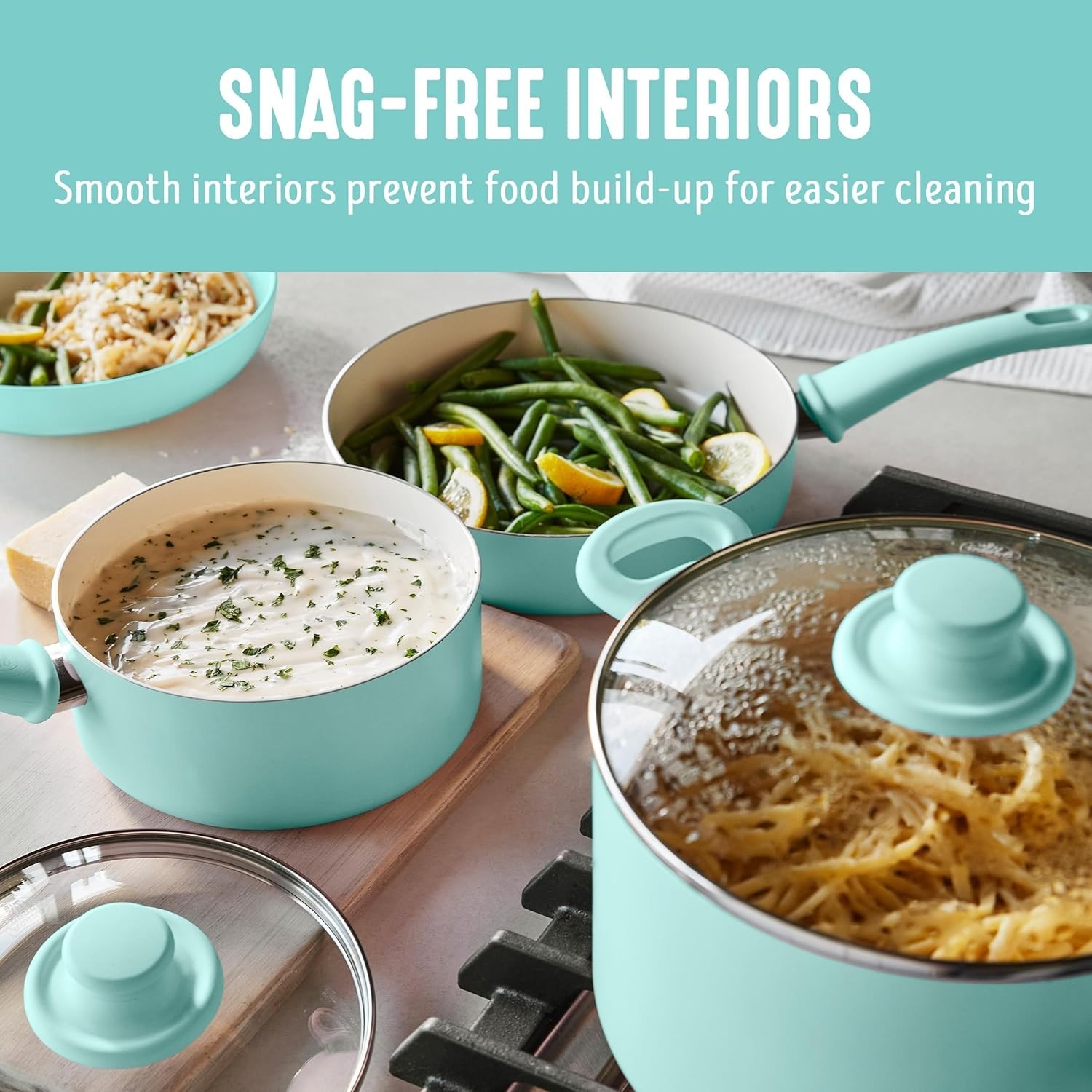 Non-Toxic 16-Piece Ceramic Cookware Set – Effortless Cleaning & Stylish Design