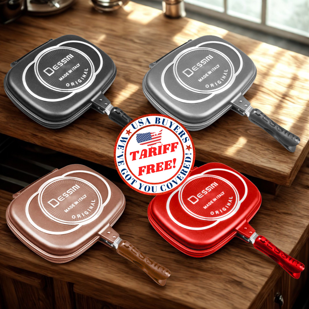 DESSINI Double Side Pressure Grill Frying Pan Scratch-Proof Die Casting 36cm