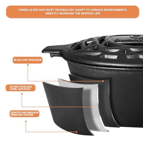 Quantfire Wood Stove Steamer Rust Resistant,Fireplace Humidifier Pot Cast Iron