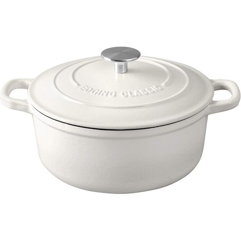 7 Qt Cast Iron Dutch Oven With Lid Round Pot Enameled Covered for Bread Baking