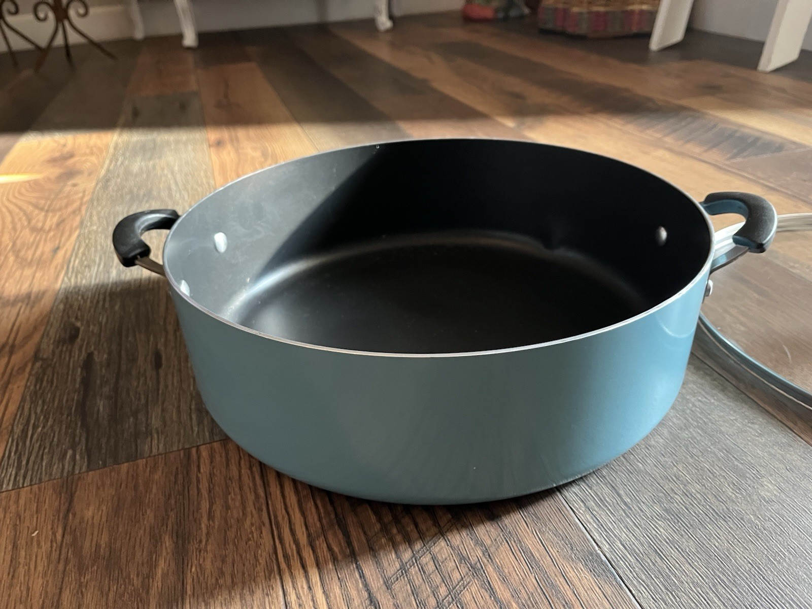 14” Farberware Aluminum Nonstick Pan With Lid Aqua Blue