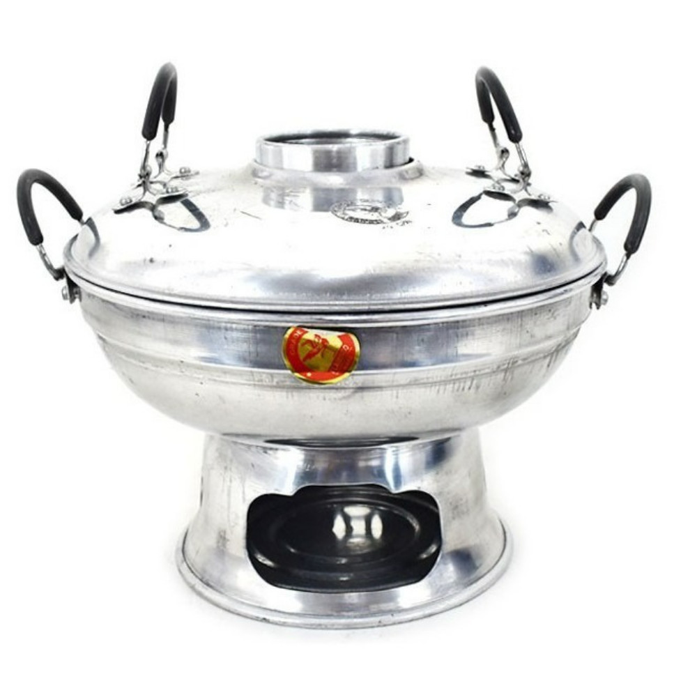 Thai Tom Yum Hot Pot Aluminum 22cm Flamingo Chimney Steamboat With Lid