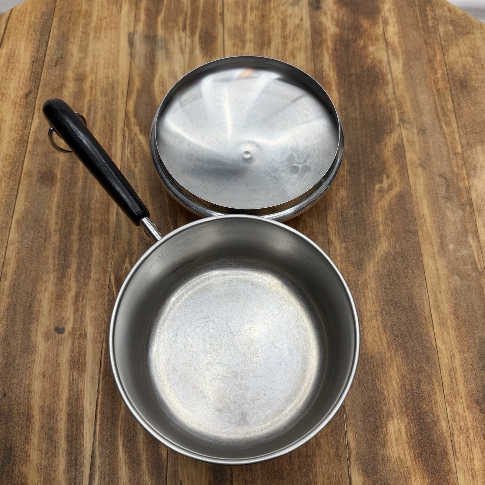 Revere Ware 1801 9 Piece Set Copper Bottom Stainless Steel