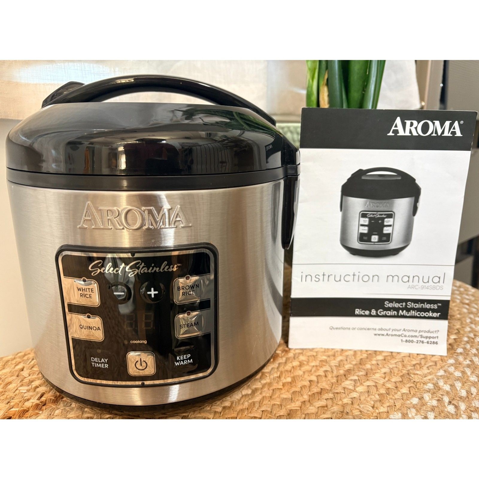 Aroma Select Stainless® Digital Rice & Grain Multicooker ARC-914SBDS 2Qt.