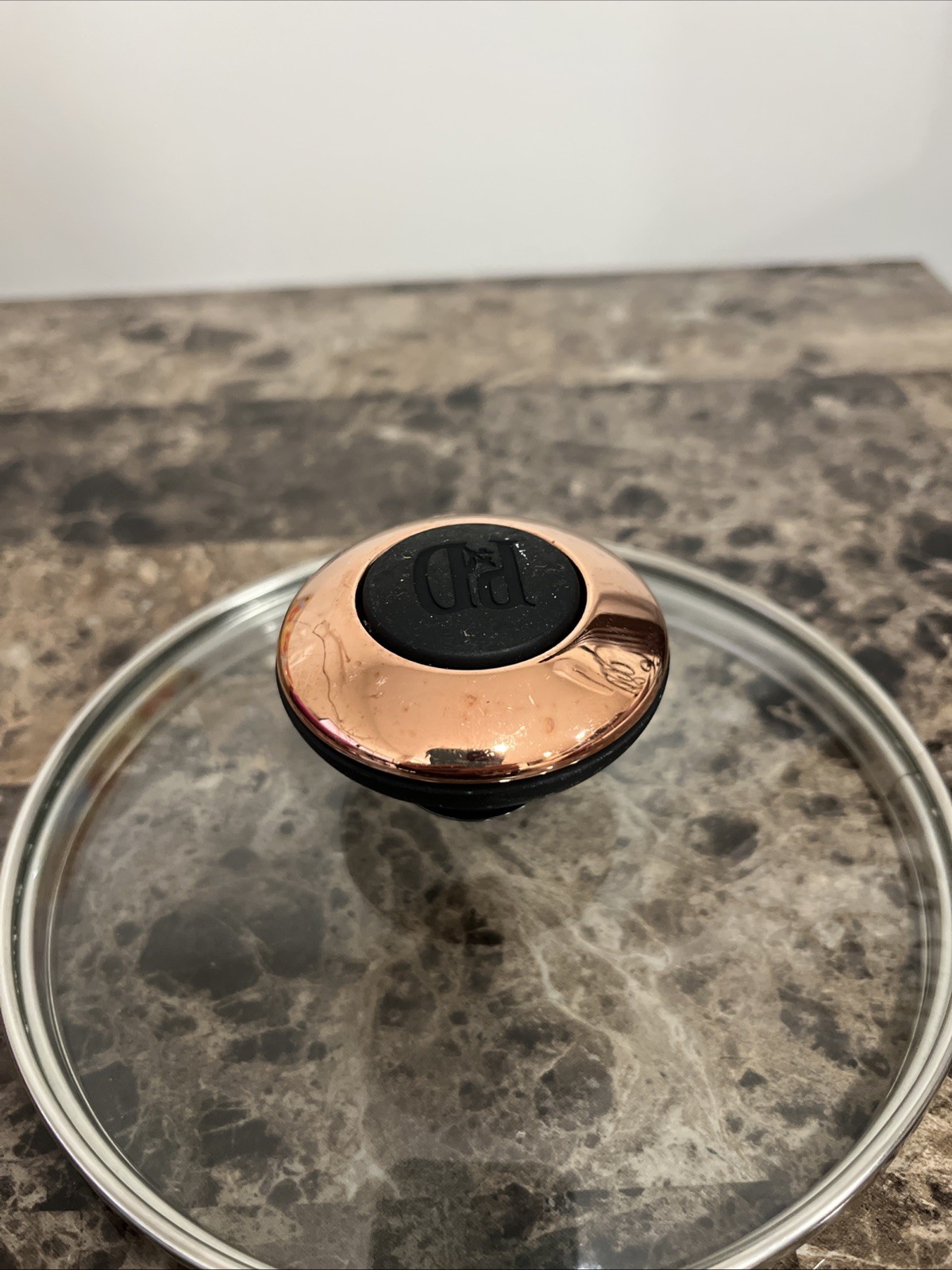 Replacement Glass Lid Paula Deen Copper and Black 6 inch for pan or pot