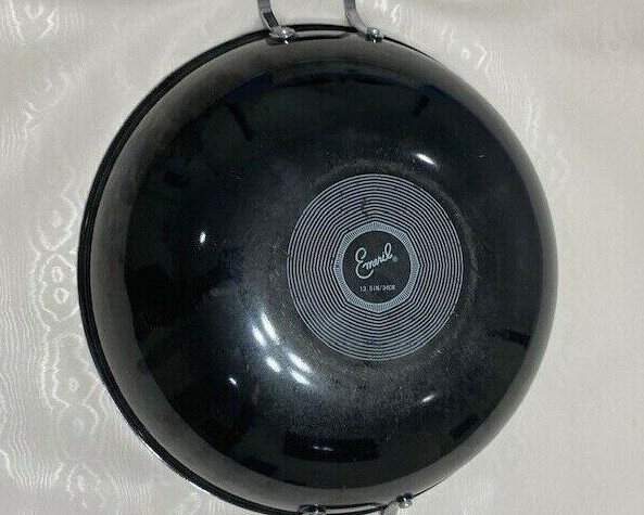Emeril Black Non-Stick Reflective Wok With Clear Lid 13.5″ Double Handles