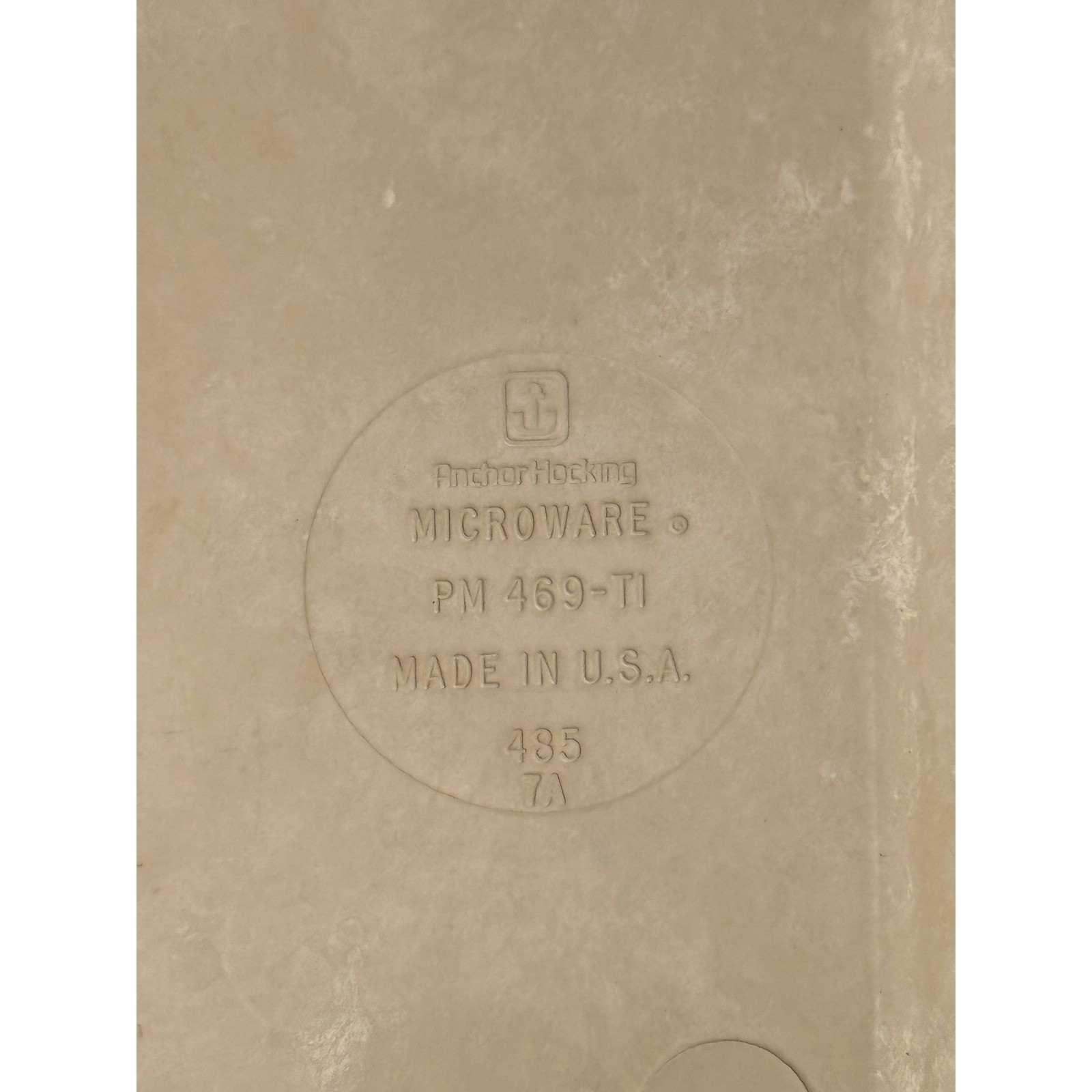 Anchor Hocking Microware Browning Tray PM 469-T1 Beige Vintage Made in USA