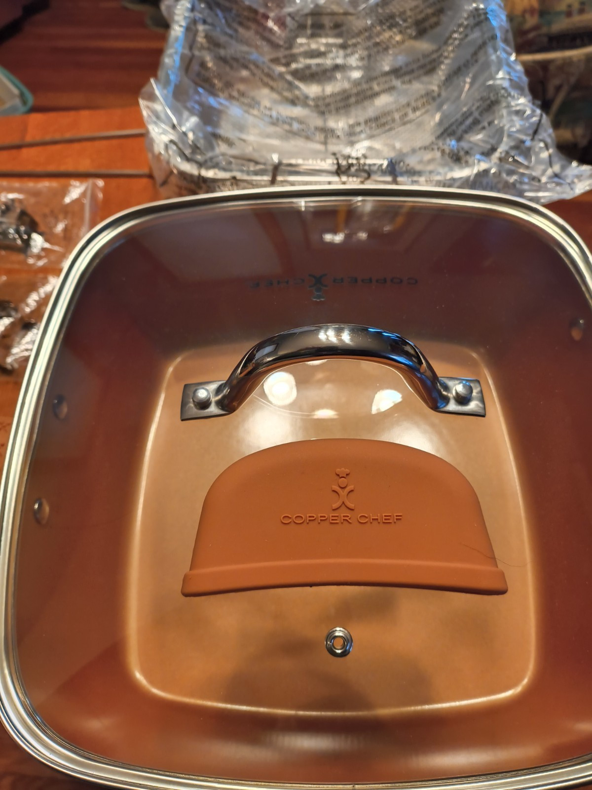 Copper Chef Nonstick XL Steamer Sauté 6.7 Quart Pan NEW